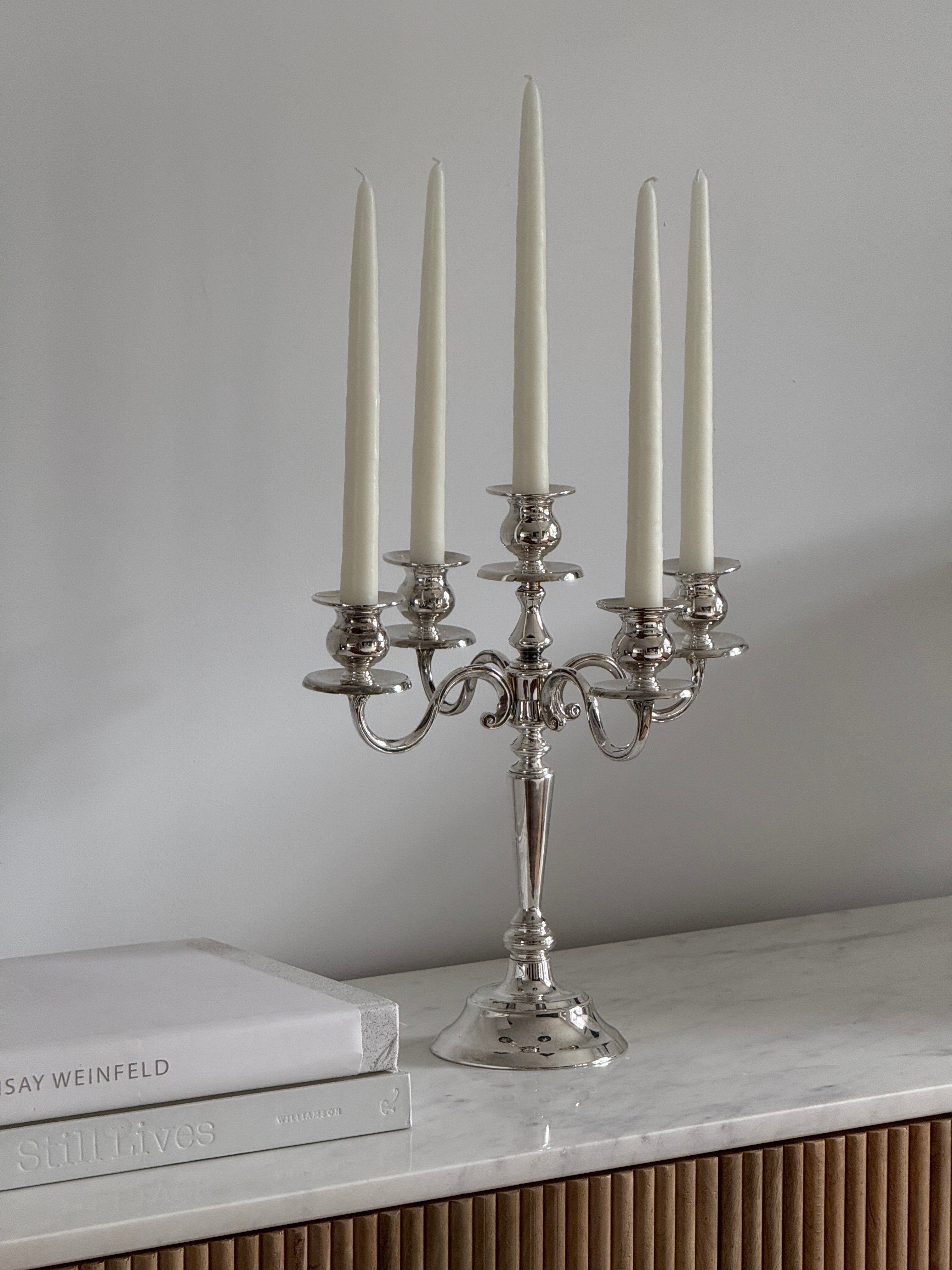 Silver Plated Five-Arm Candelabra