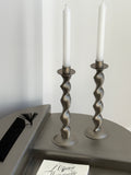 Pair of Mid-Century Twisted Candlesticks