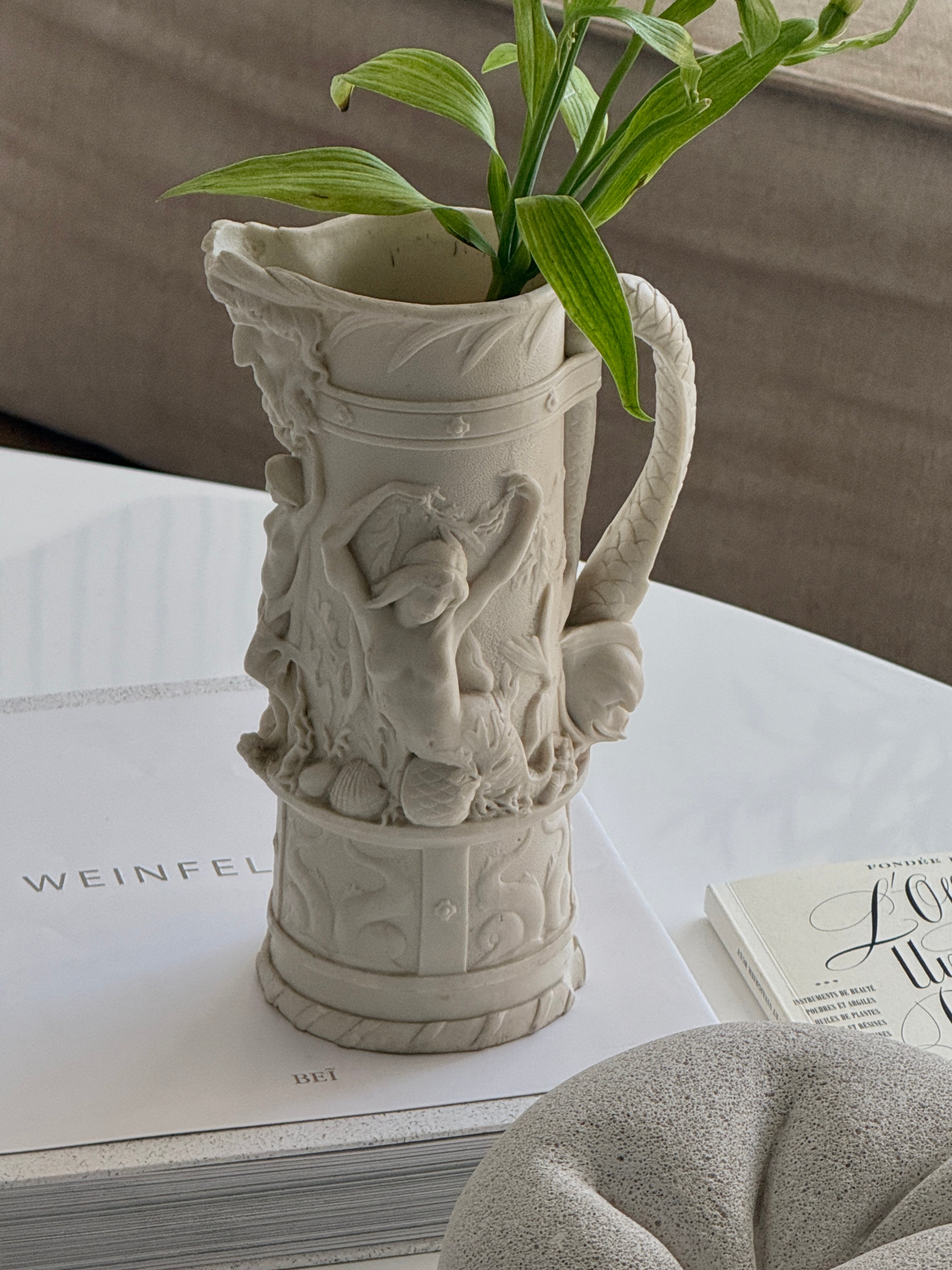Relief-Molded Stoneware Jug 1953