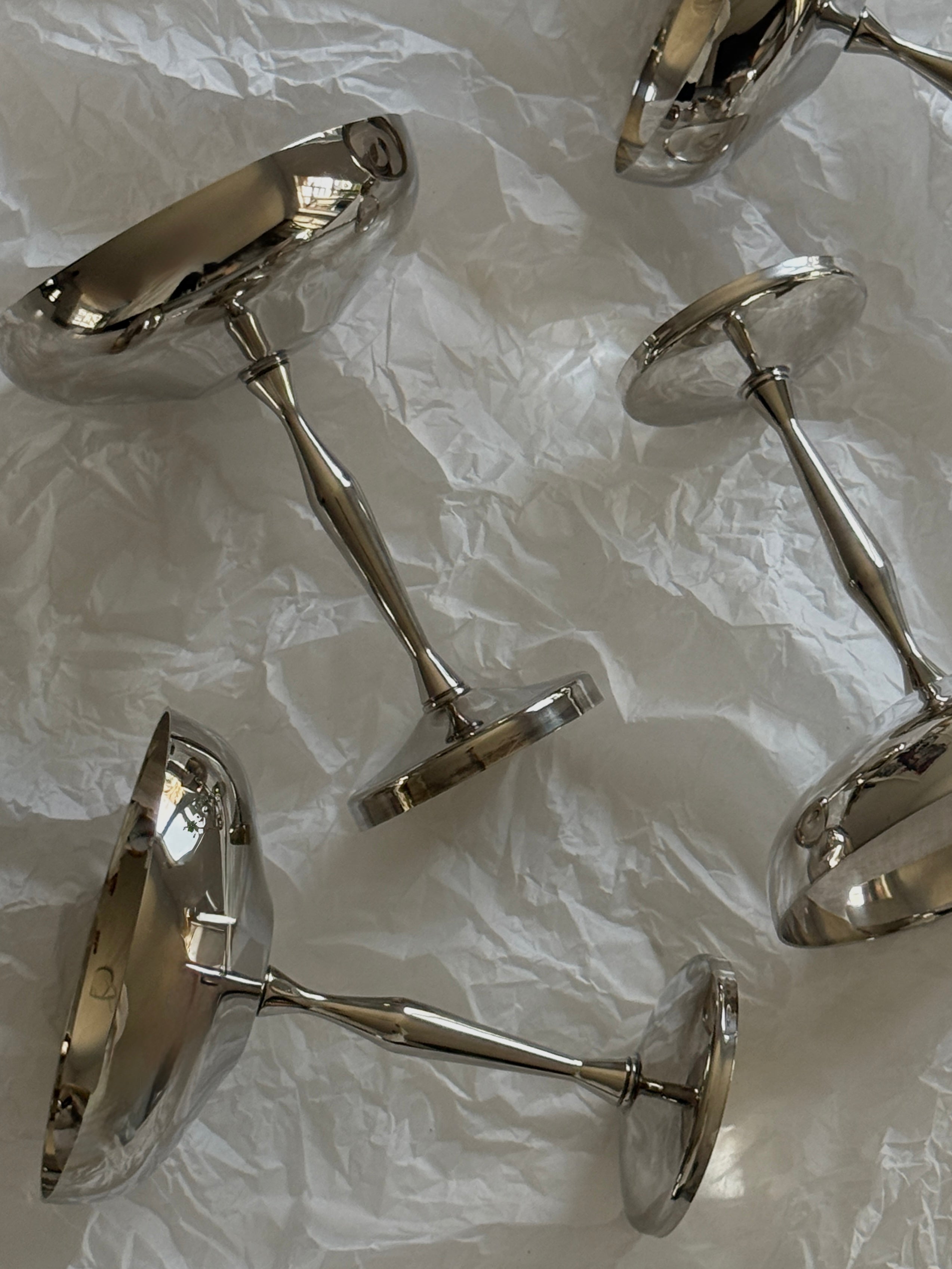 Italian Silver Plated Martini Coupes (set of 6)