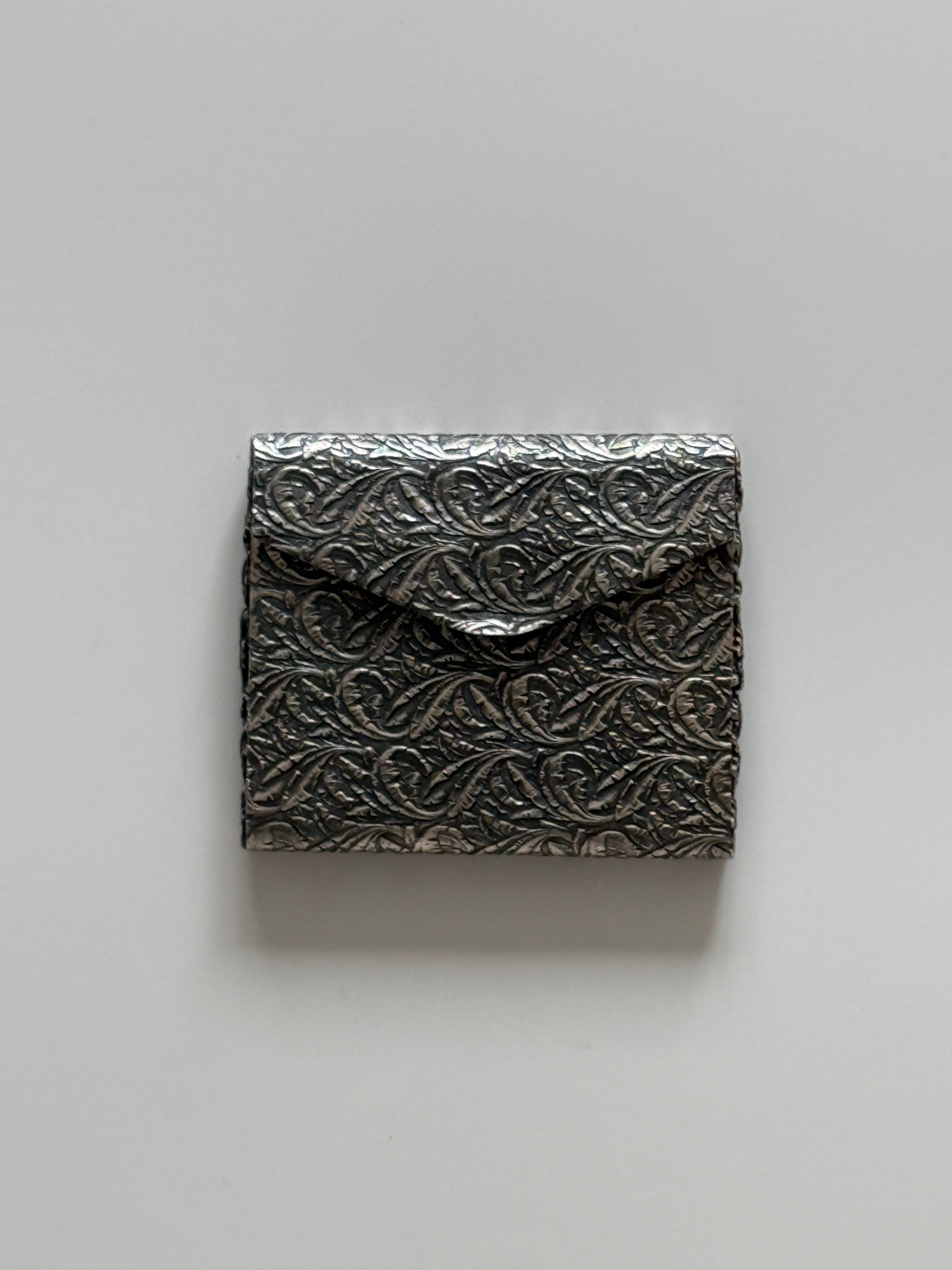 Vintage Repoussé Floral Matchbox Holder