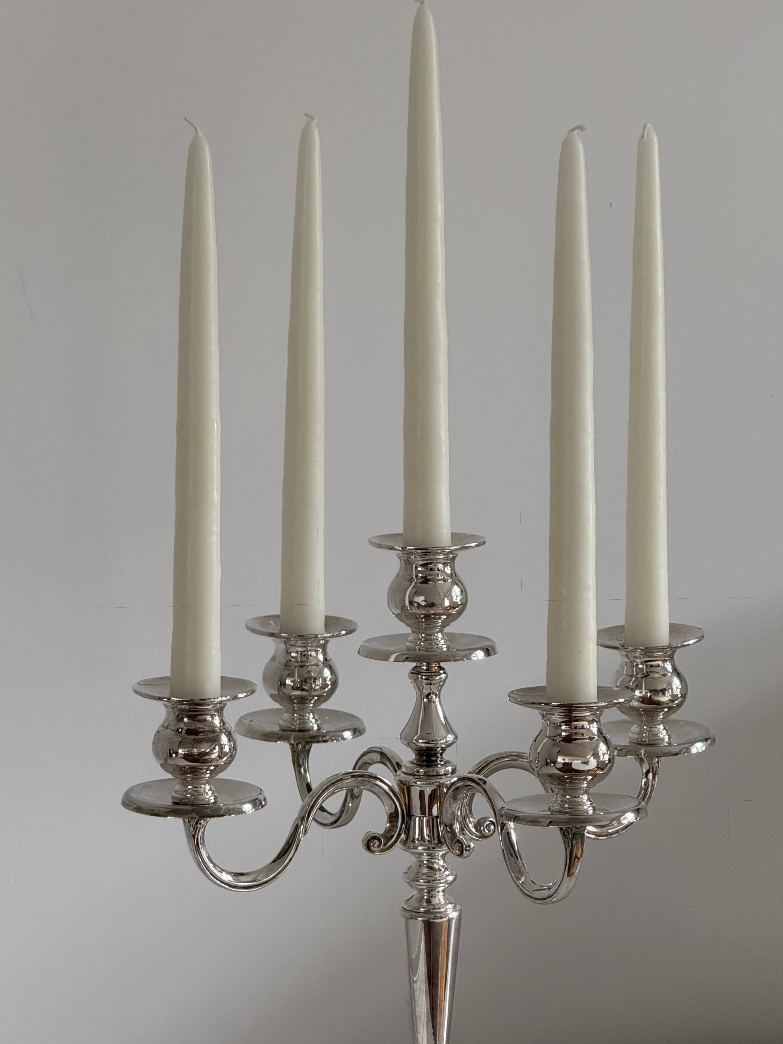 Silver Plated Five-Arm Candelabra