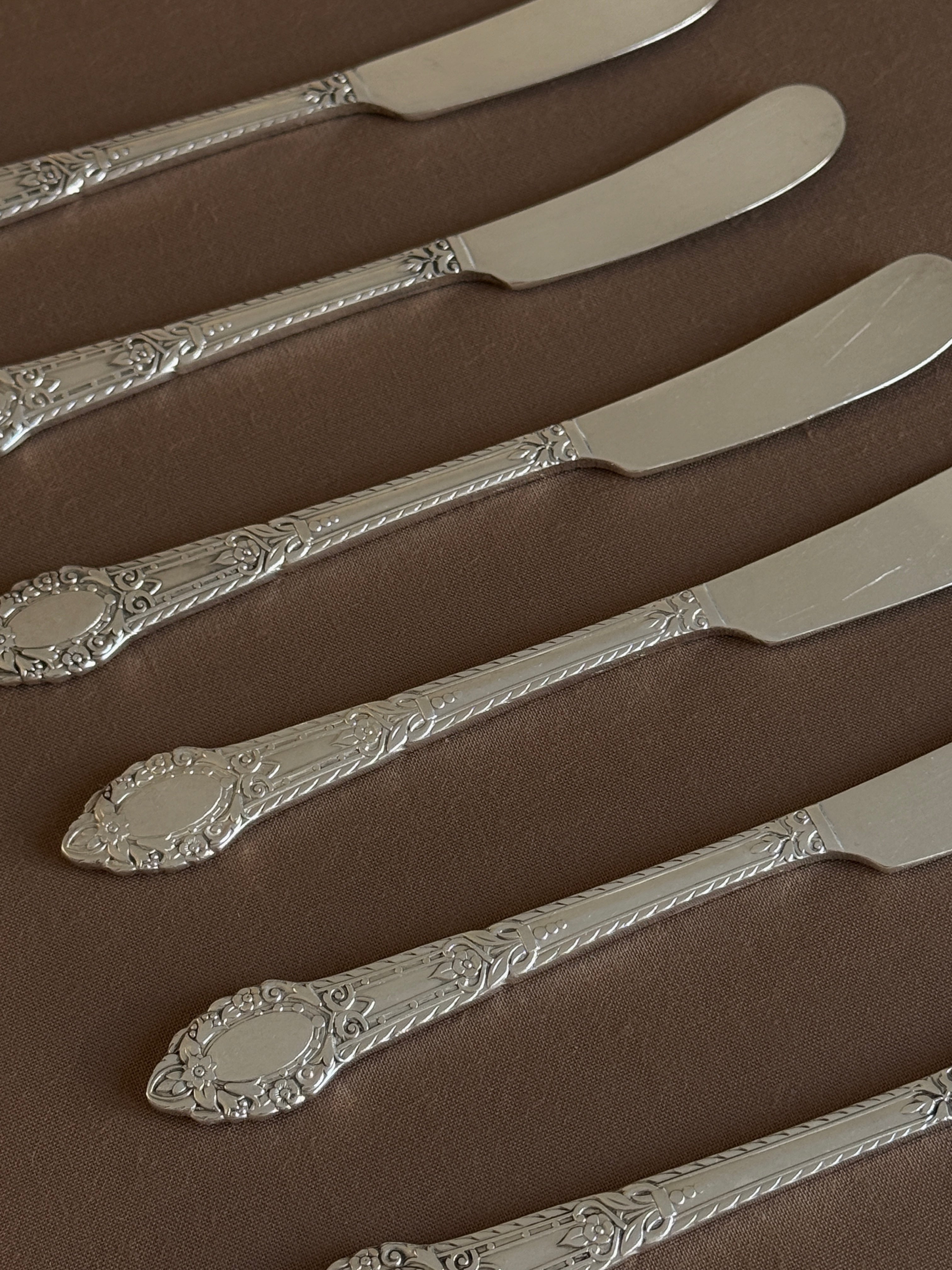 Silver Plate Spreader Knives (set of 6)