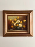 Moody Floral Framed Painting 1981