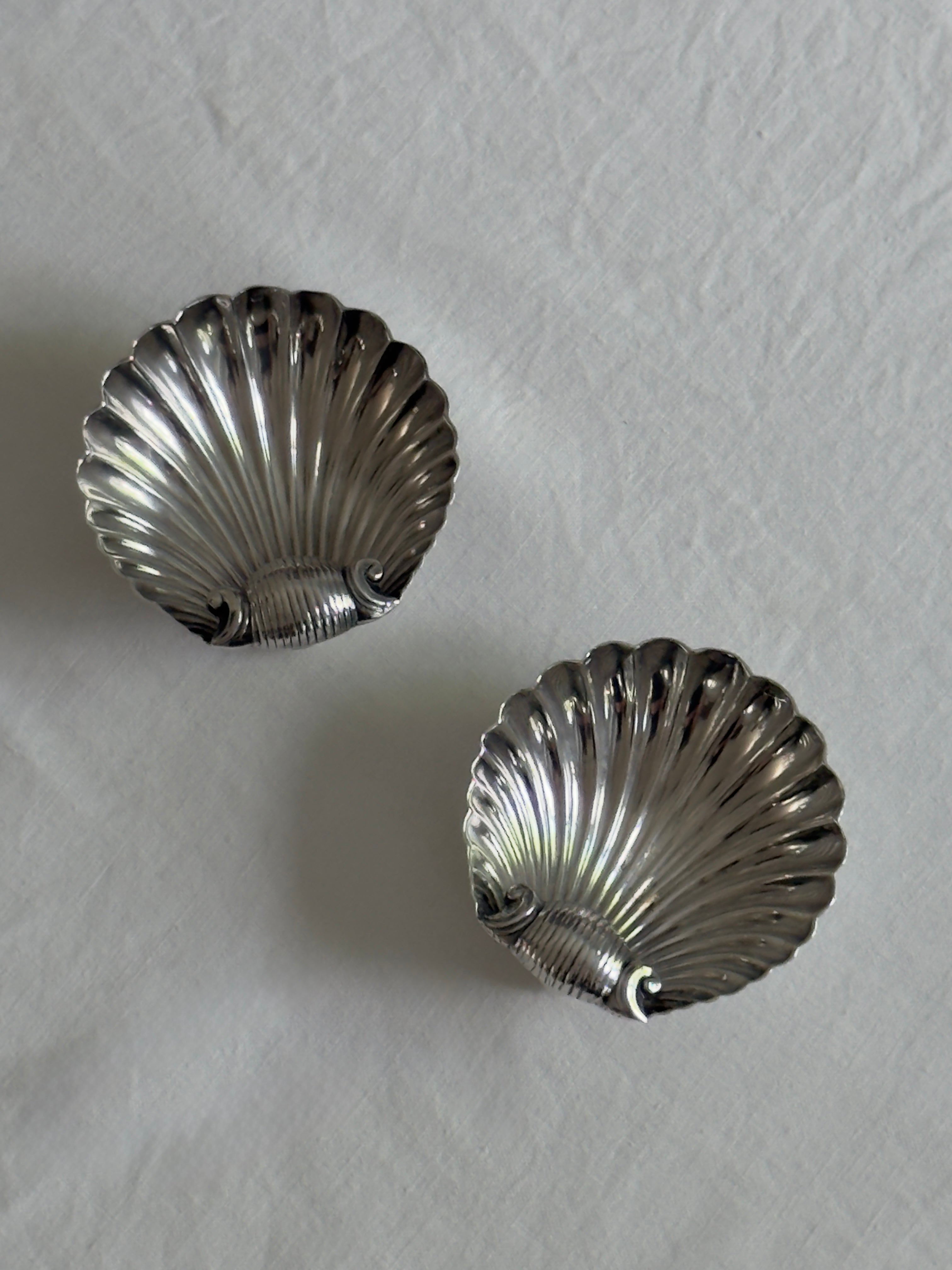 Silver Plate Salt Cellars - Spain
