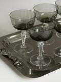 Smoked Crystal Cocktail Glasses – Set of 6