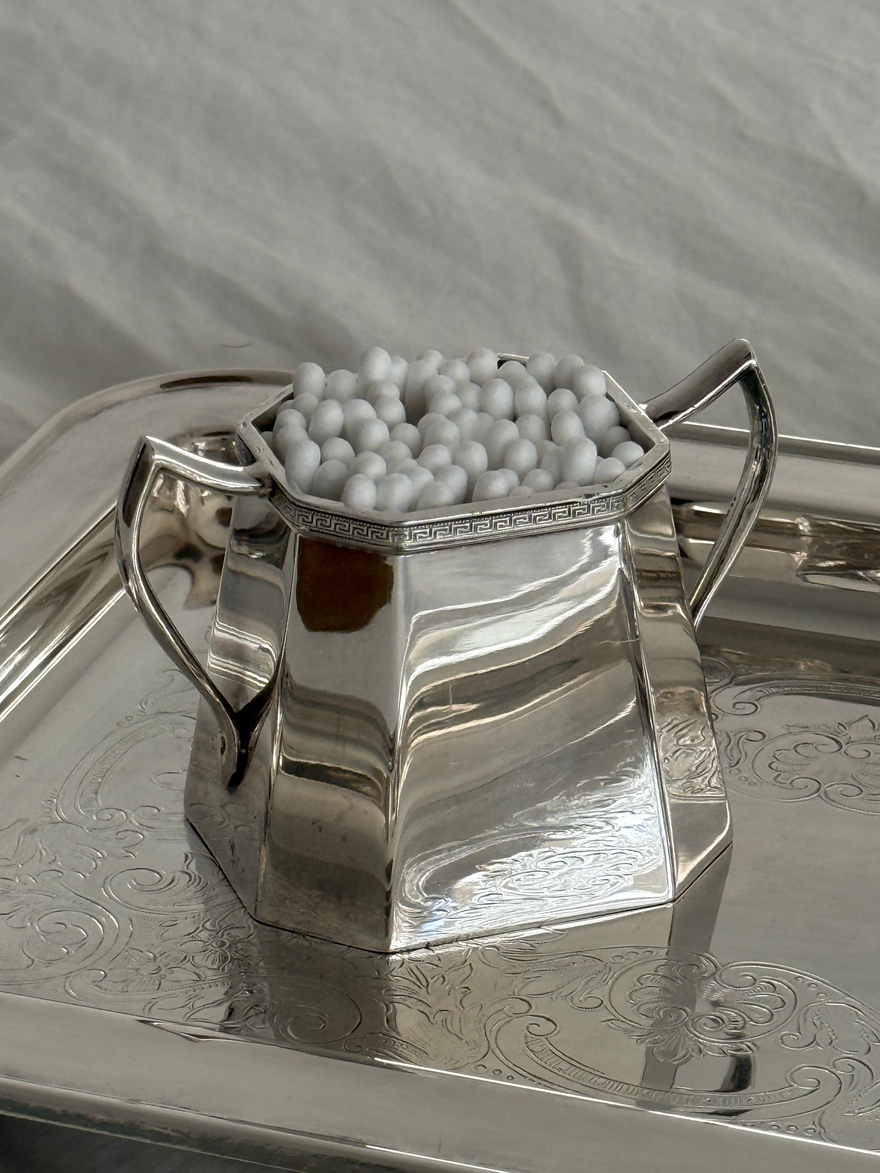 Art Deco Silver Plate Sugar Bowl