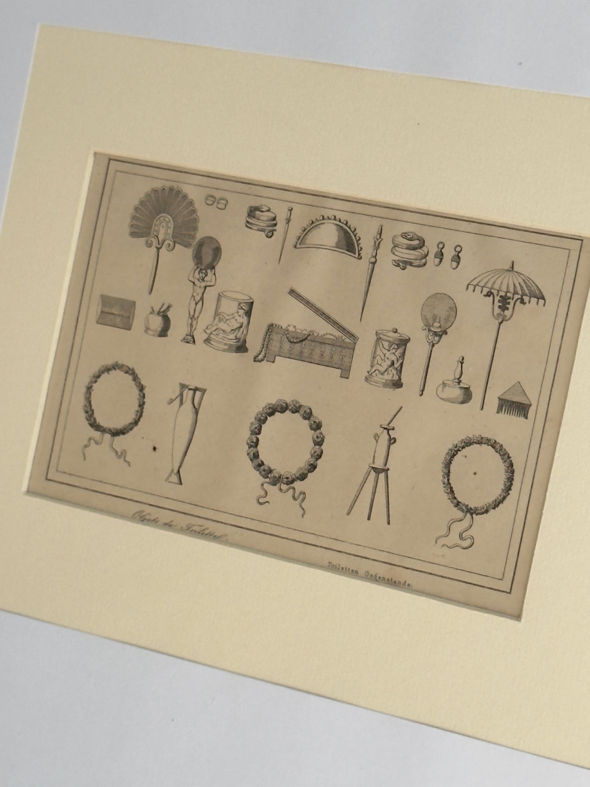 Objets de Toilette — Framed Illustration, 1835