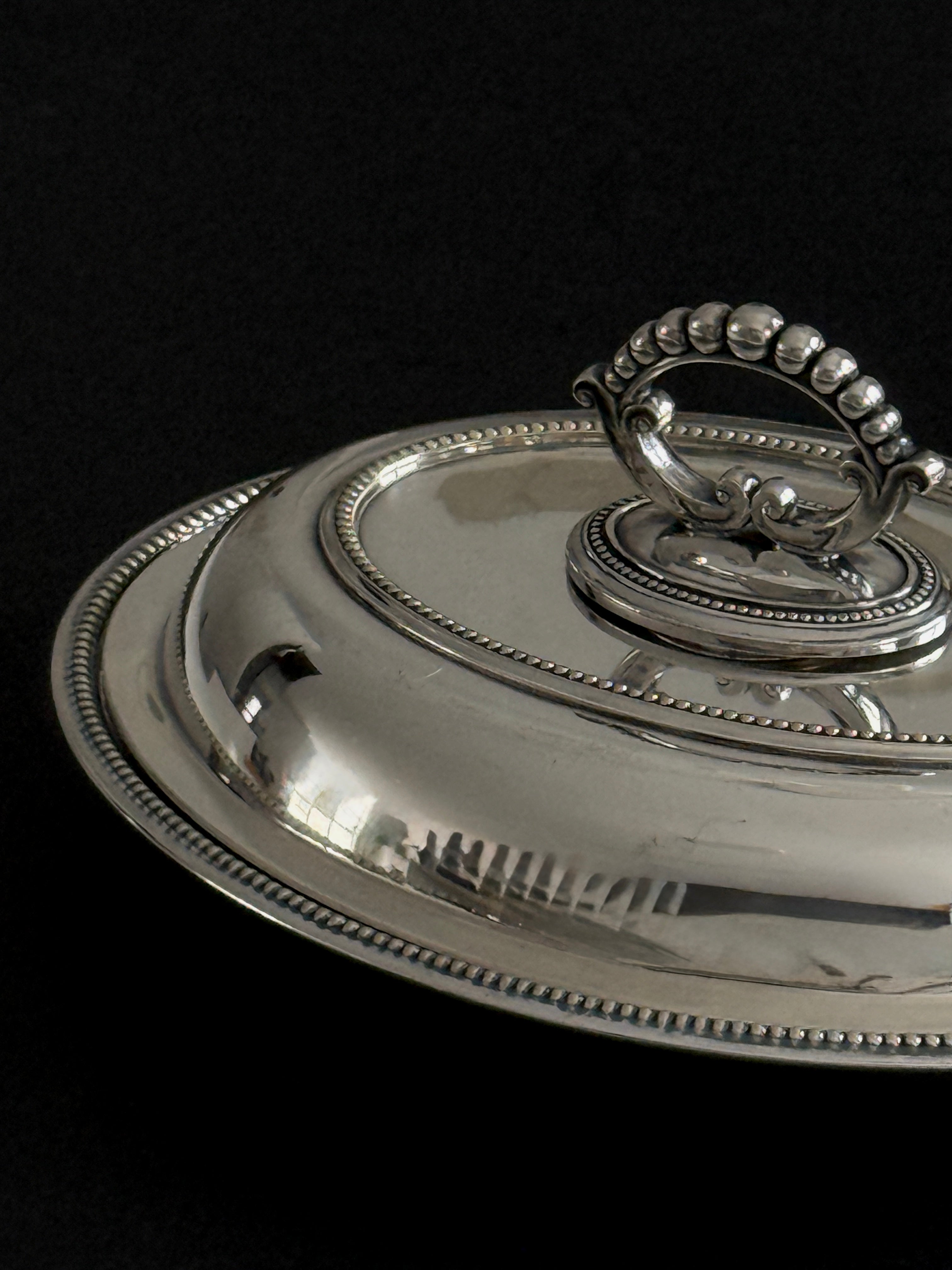 English Silver Plate Serving Dish 1940s