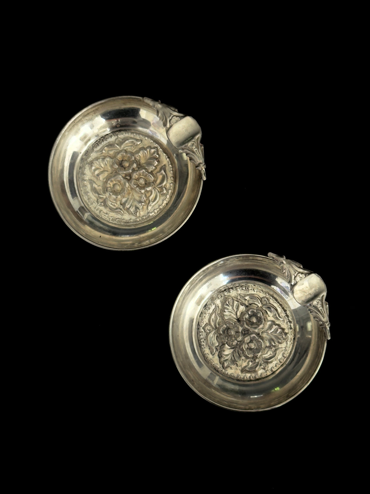 Floral Medallion Ashtrays — Set of two