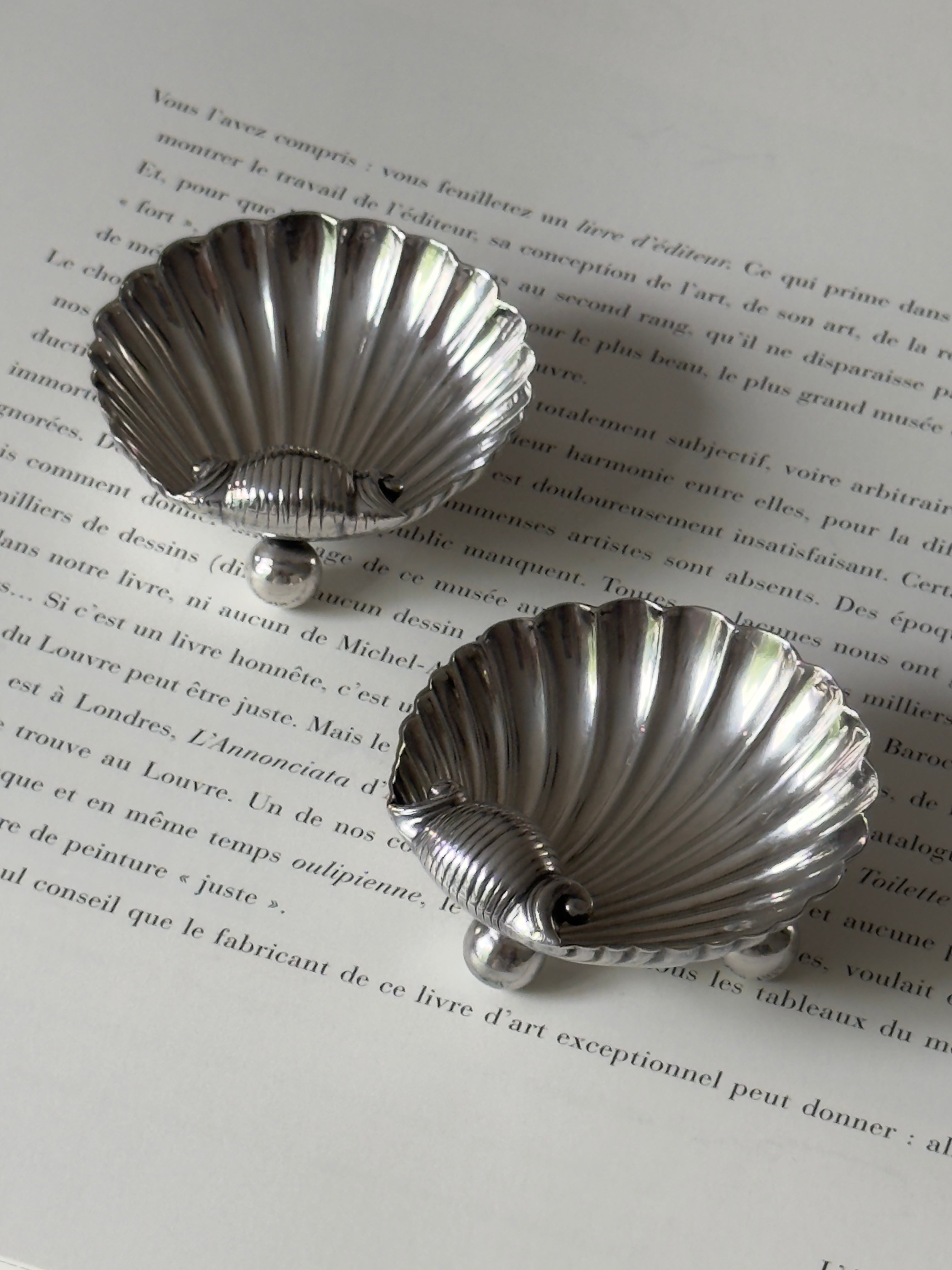 Silver Plate Salt Cellars - Spain