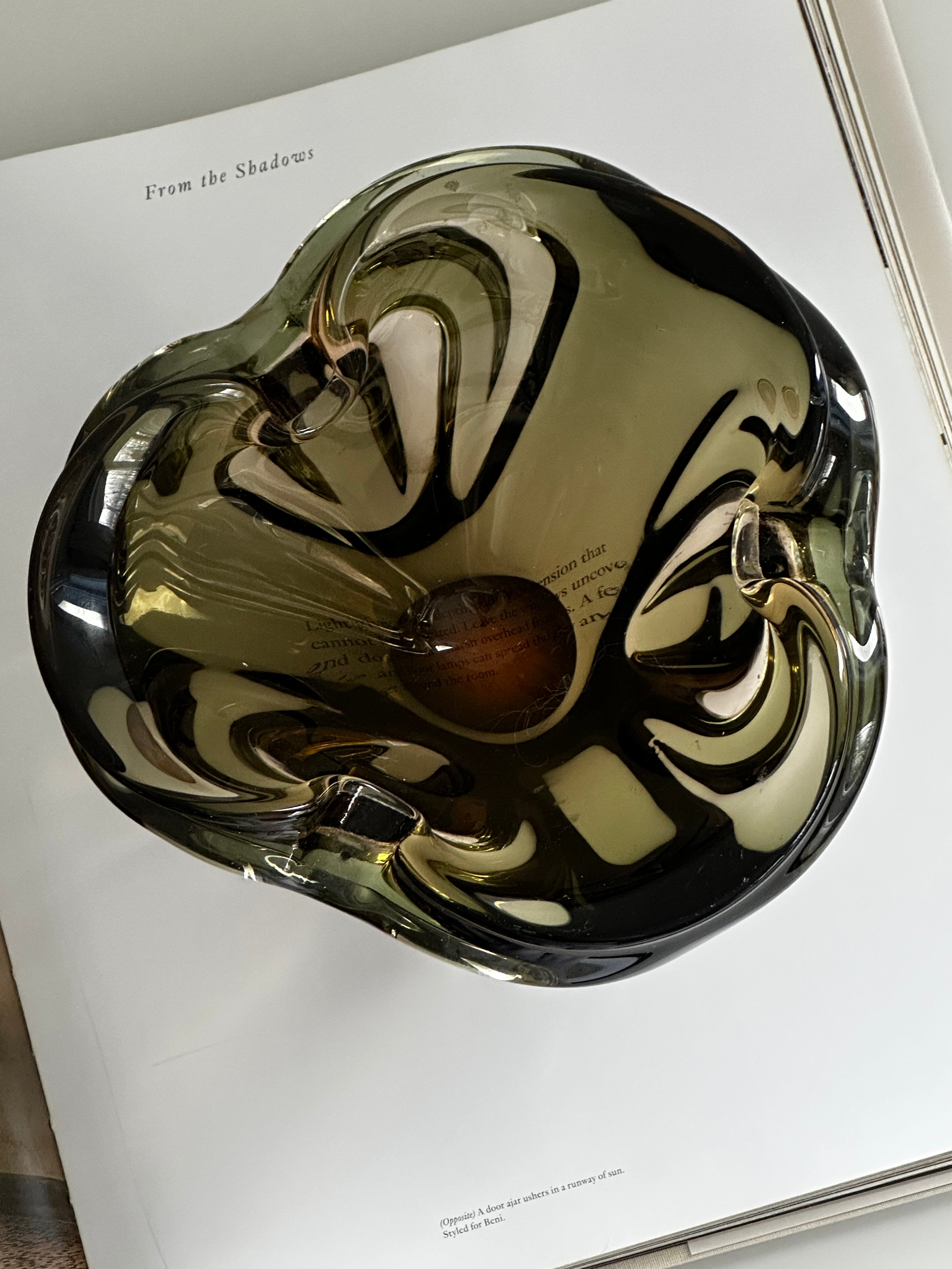 Mid Century Murano Glass Ashtray, Vide-Poche