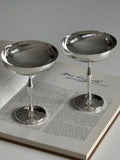 Italian Silver Plate Coupes (set of 2)