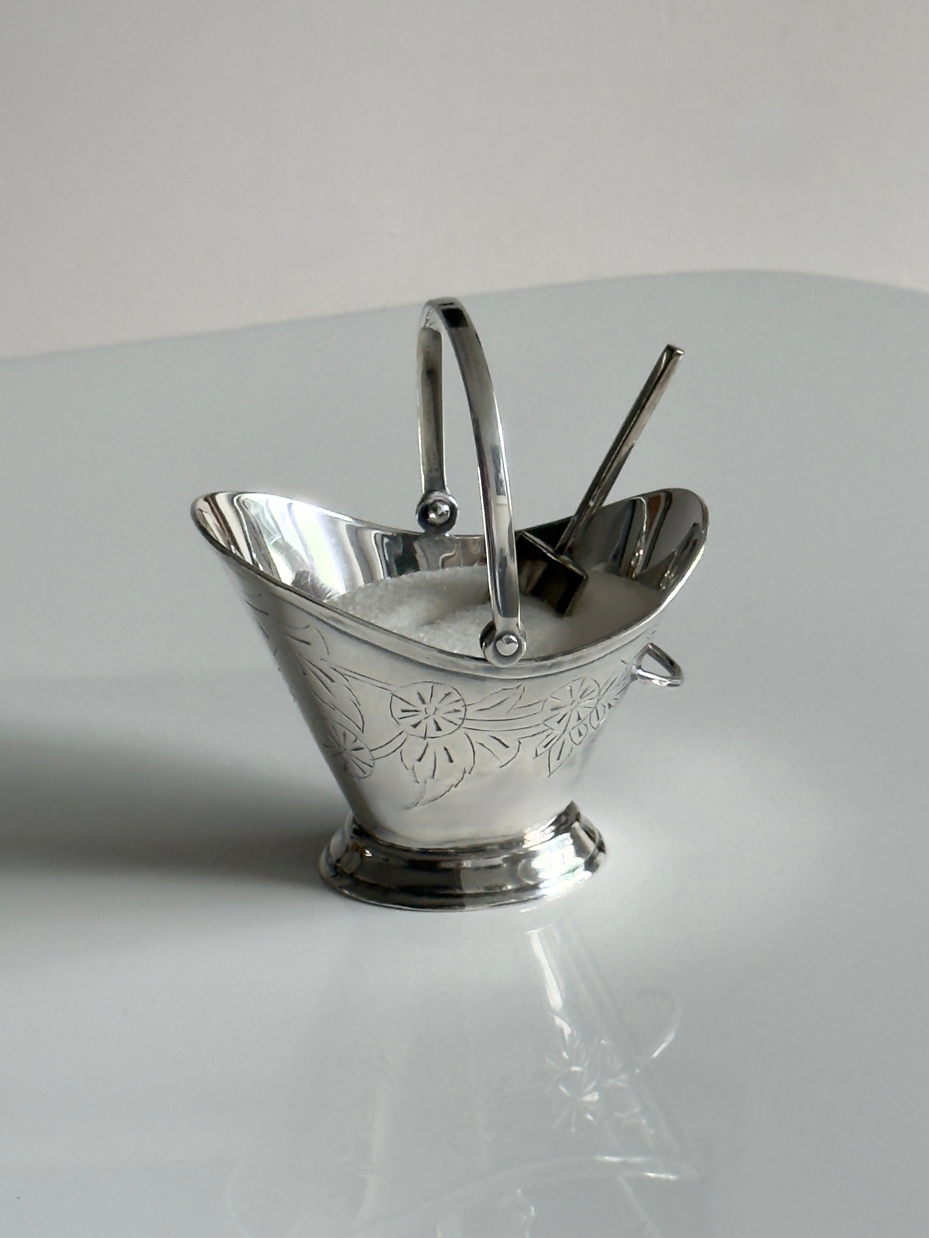 Vintage Silver Plated Sugar Scuttle