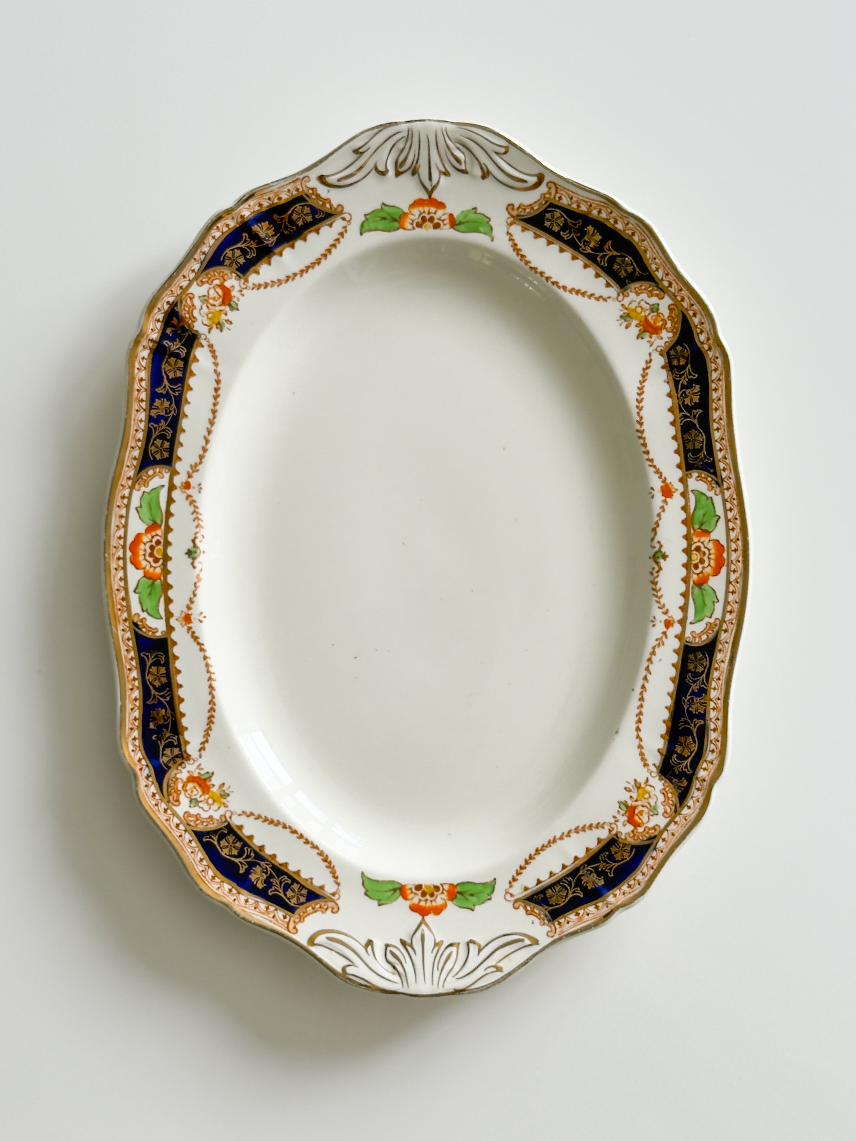 1930s Alfred Meakin Royal Caledonia Imari Plates and Serving Plater