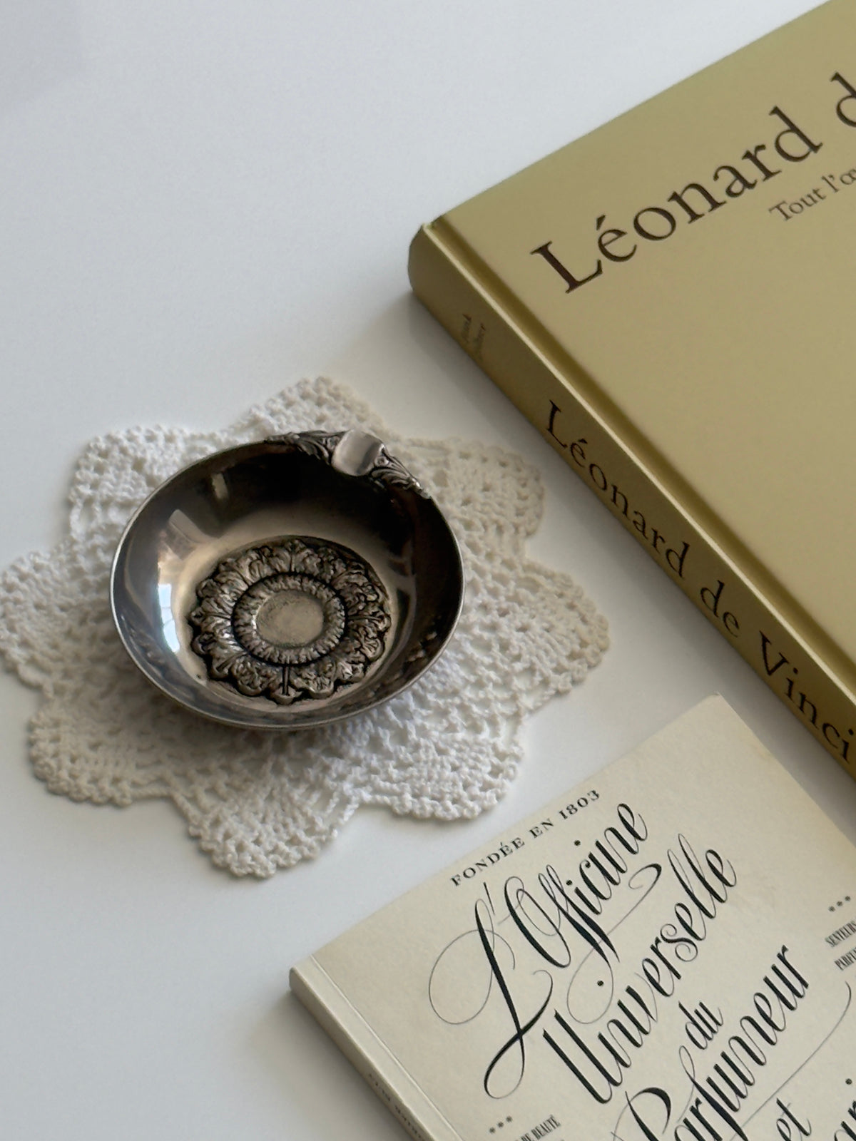 Floral Medallion Ashtrays — Set of Two