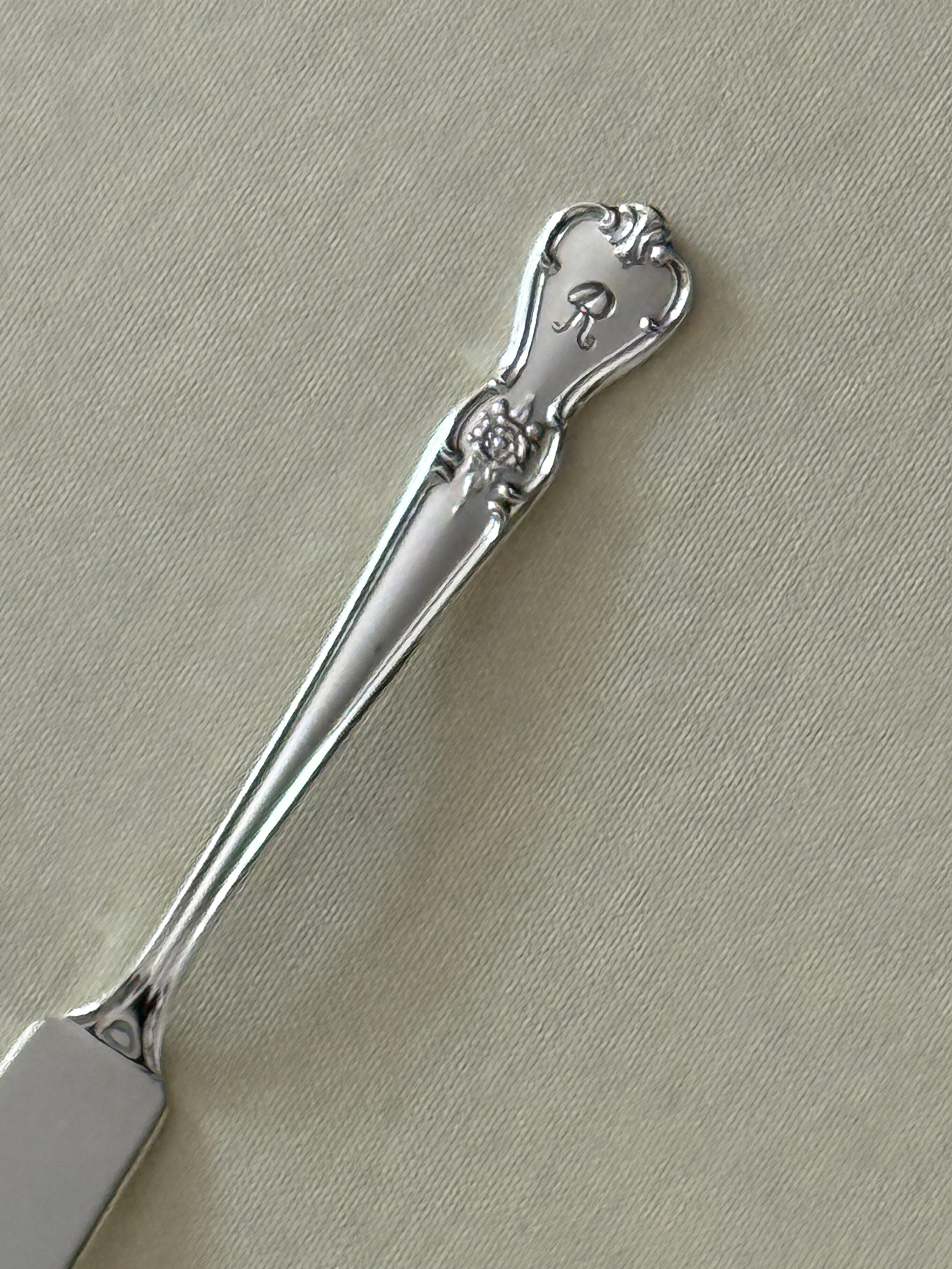 Silver Plated Monogram Butter Knife