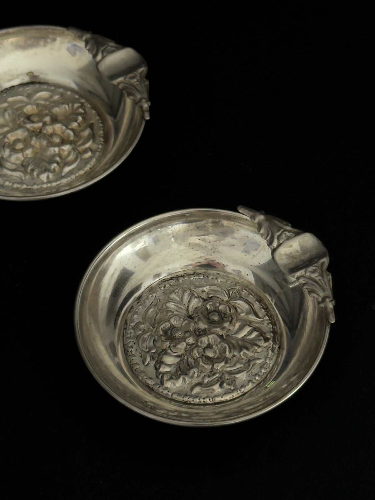 Floral Medallion Ashtrays — Set of two