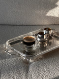 English Silver Plate Footed Gallery Tray