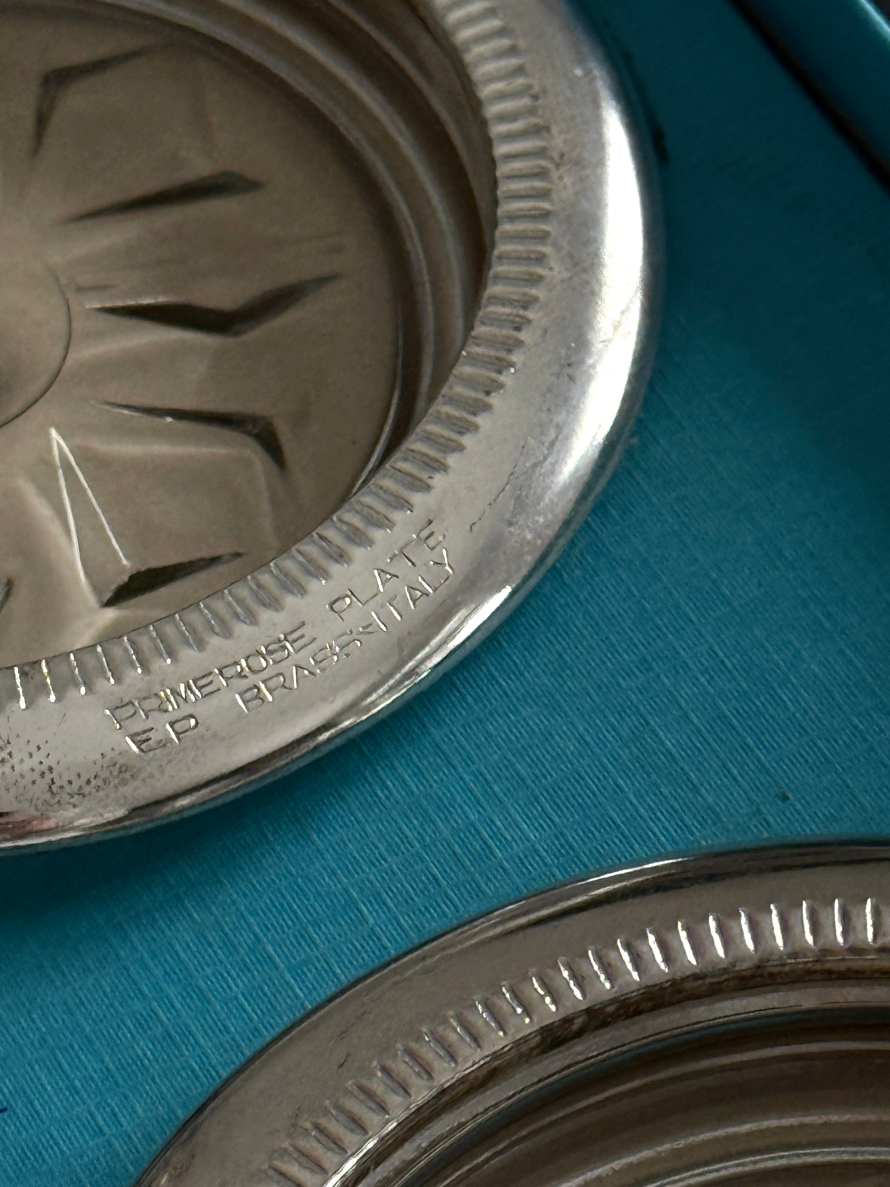 Birks Silver Plate Coaster Set (set of 4)