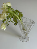 Vintage Crystal Fan Vase