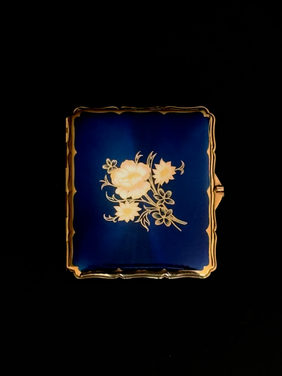 1950s Stratton Floral Cigarette & Card Case — England