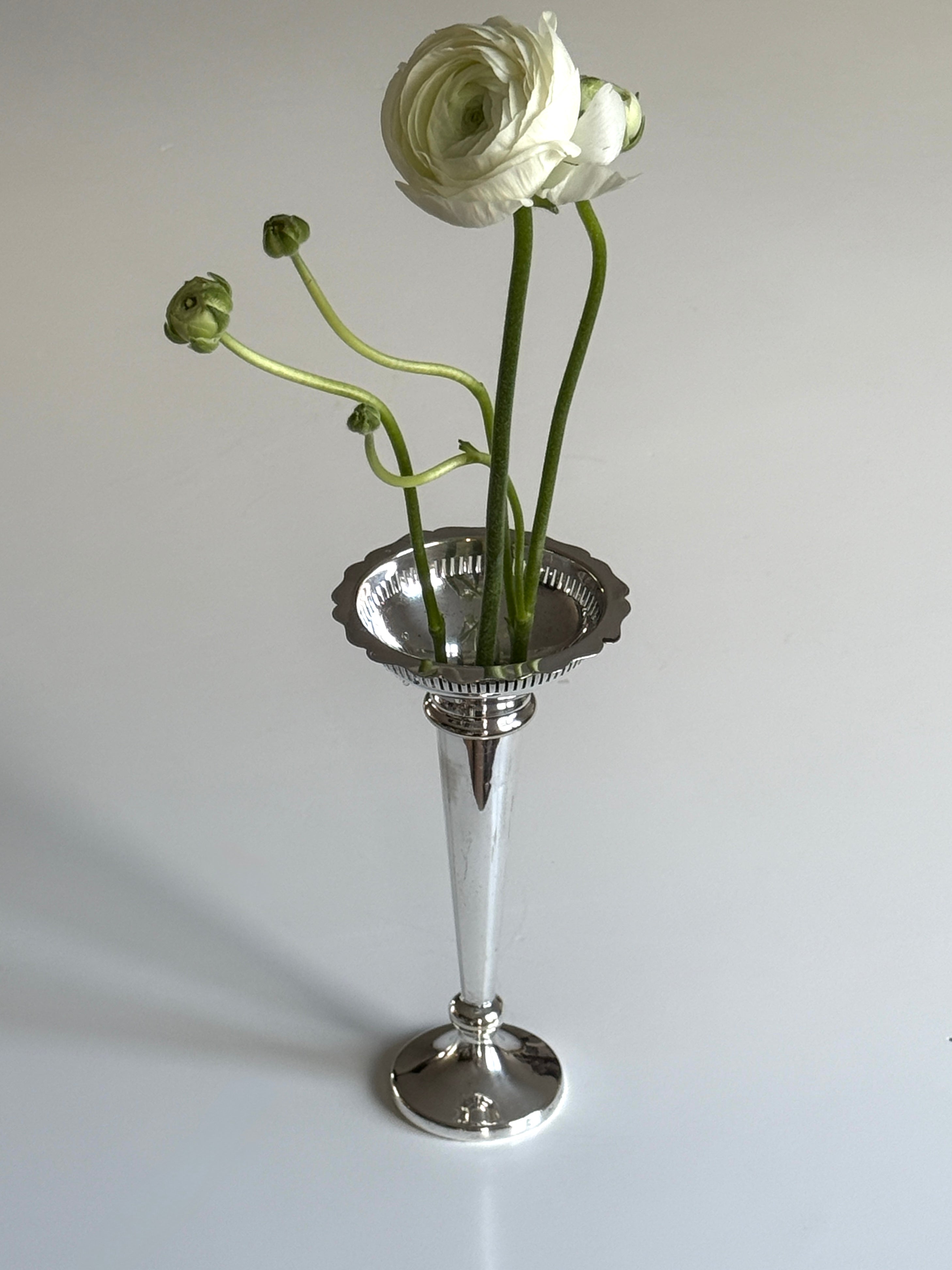 English Silver Plate Vase