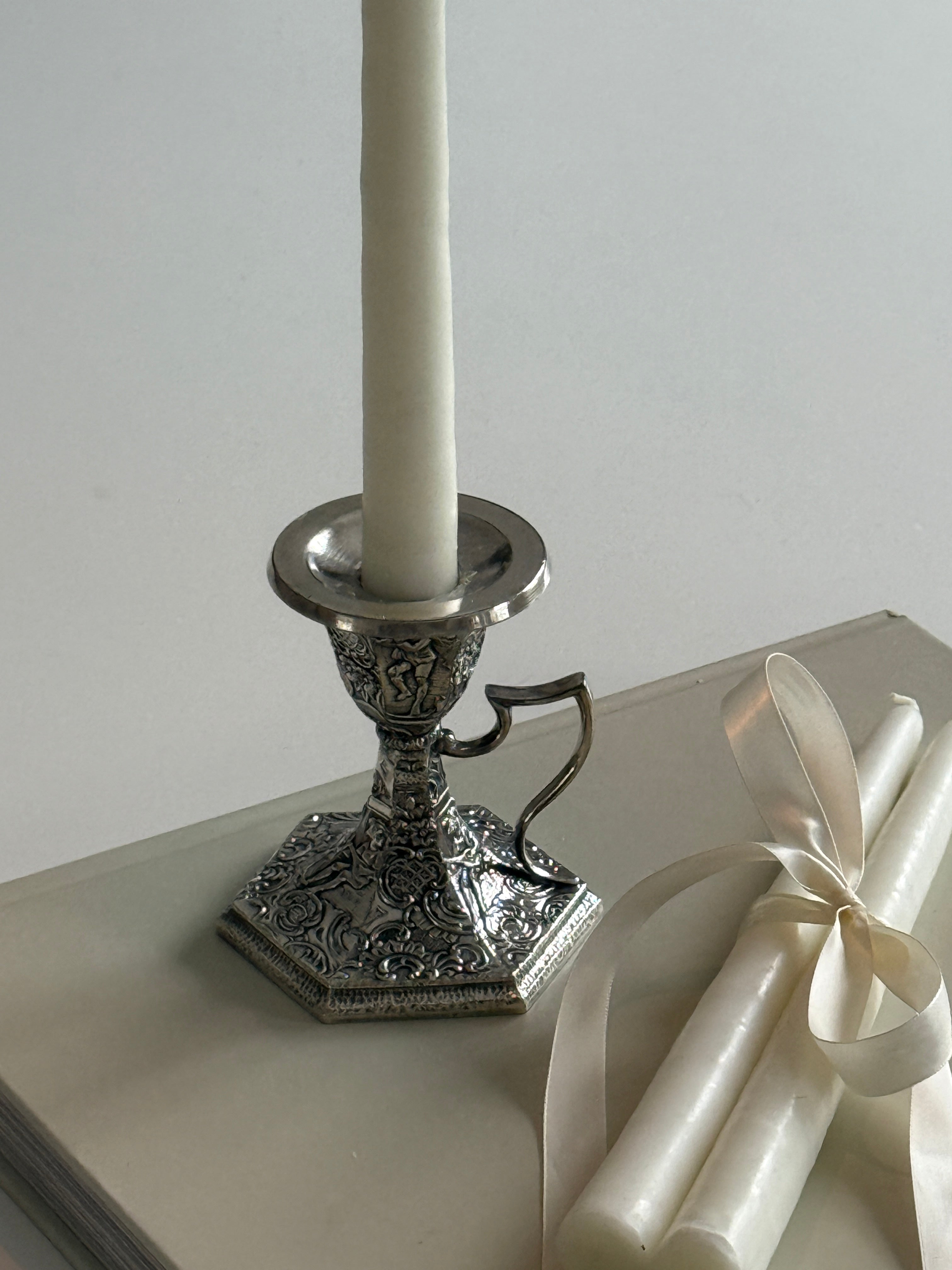 Pair of Derby Silver Plate Candlestick Holders