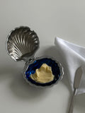 Silver Plate Shell Butter Dish