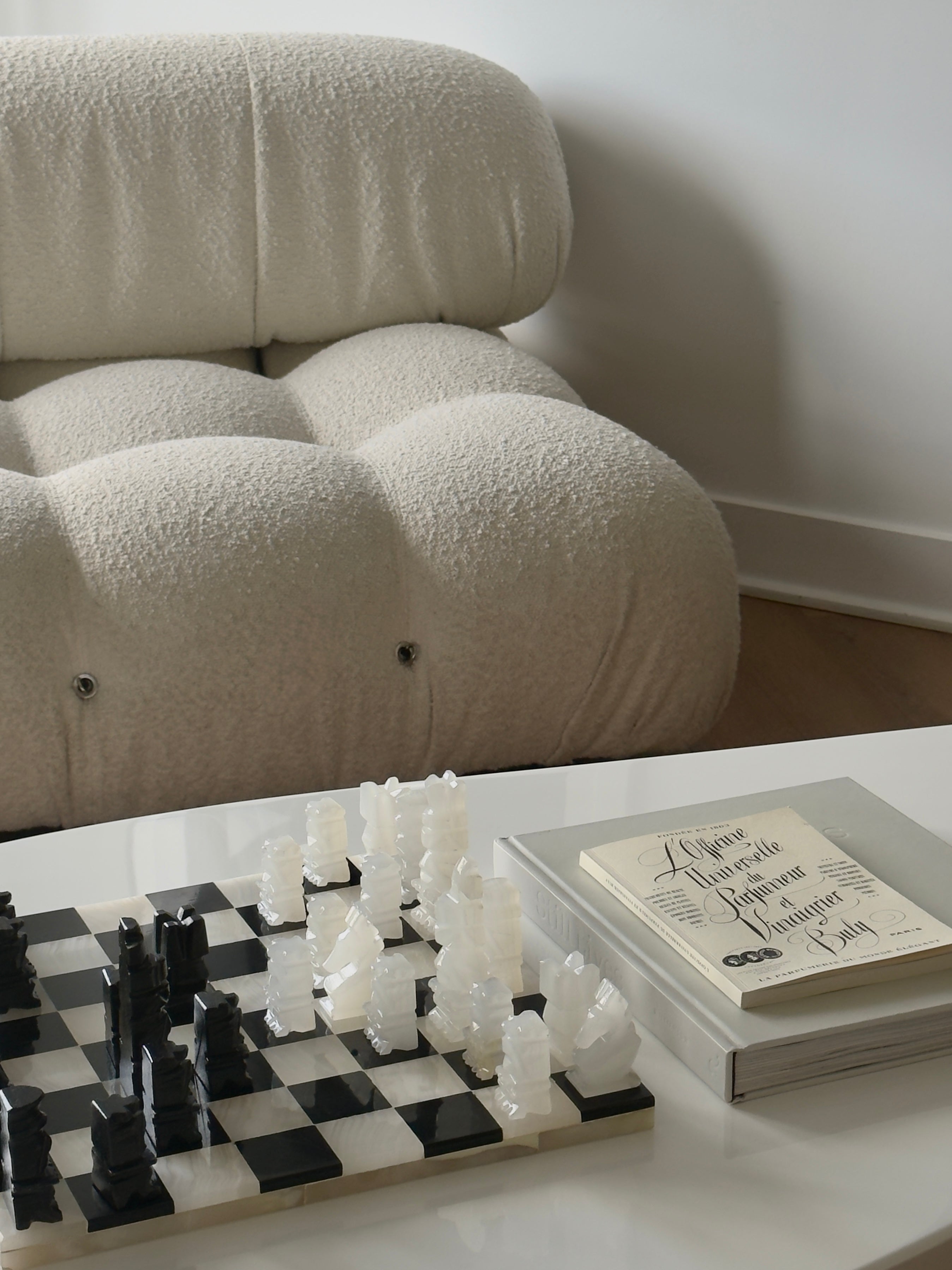 Black & White Marble Chess Set