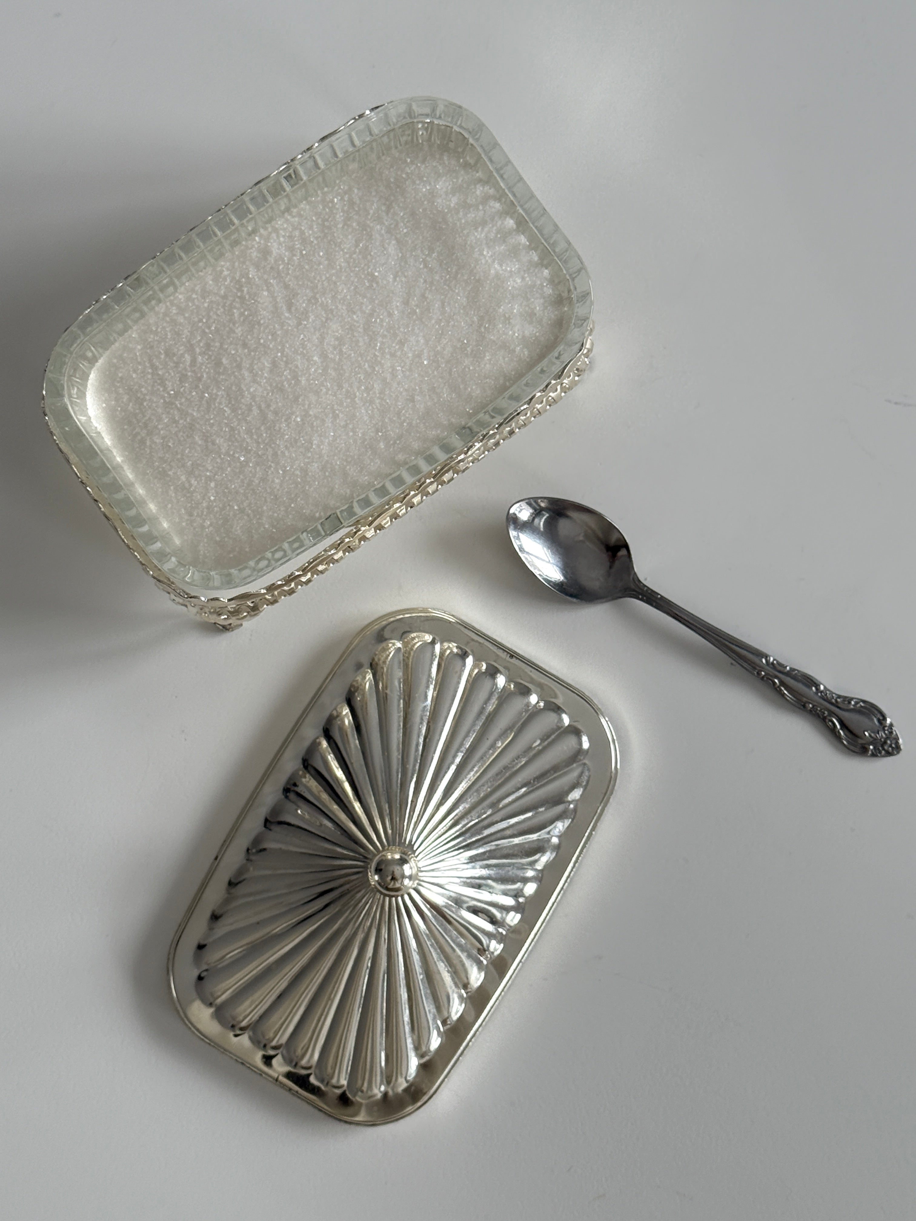 English Silver Plate Butter Dish