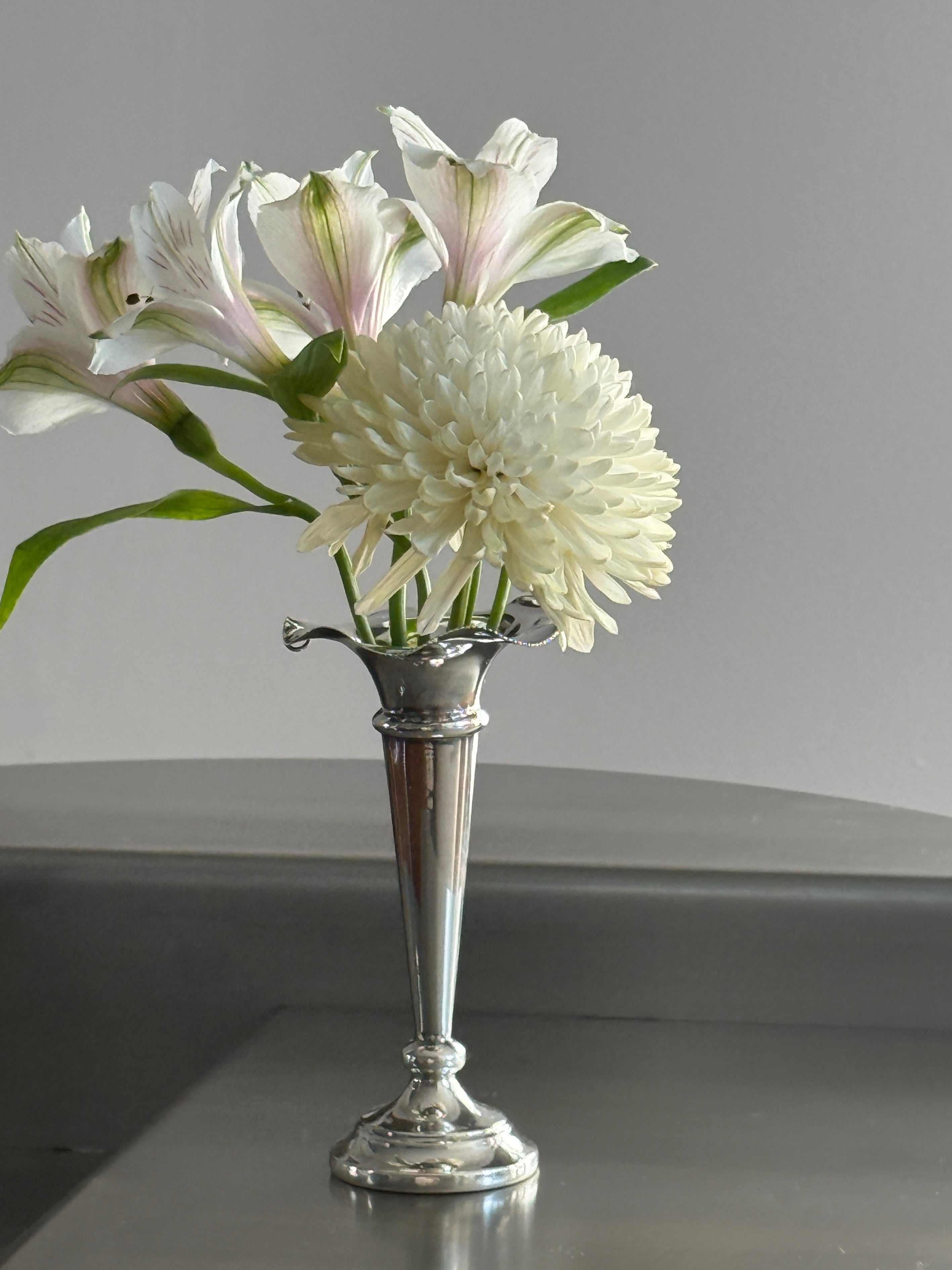 Pair of Small Silver Plated Bud Vases - Made in England