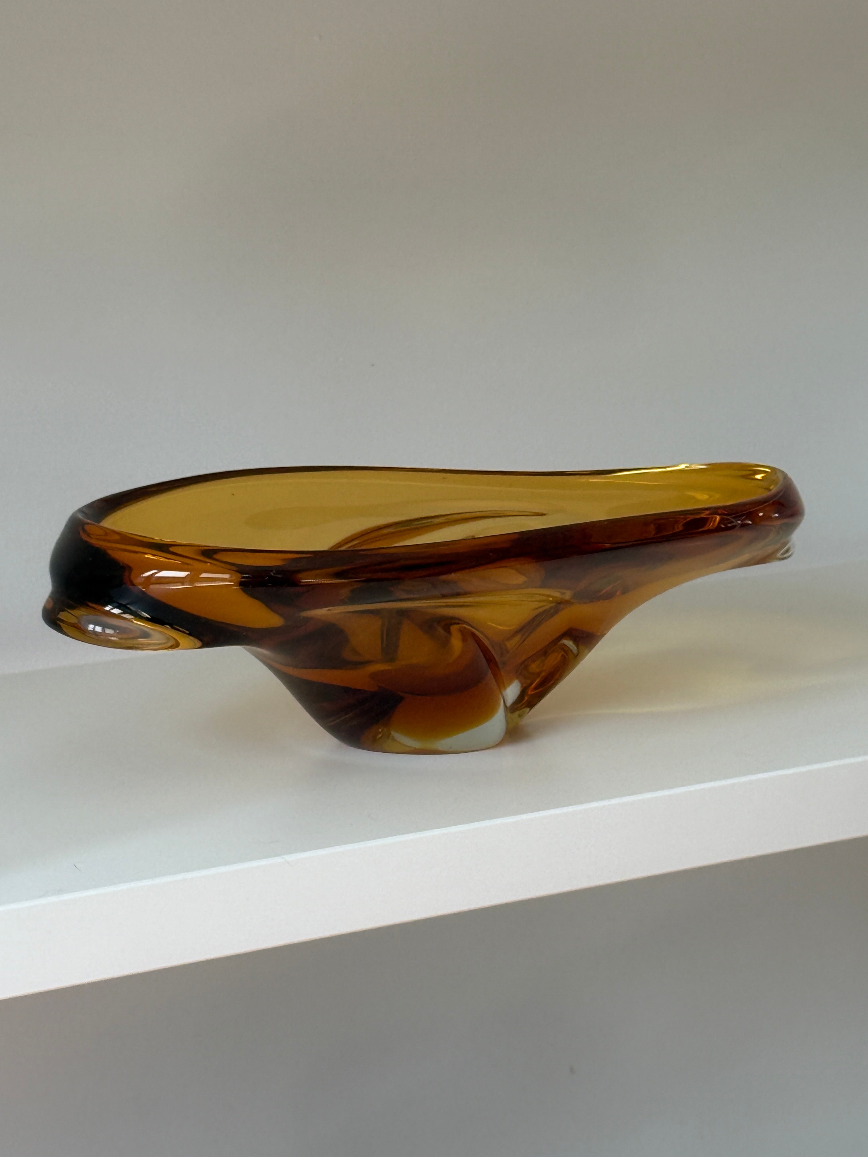 Sculptural Art Glass Bowl 1960s