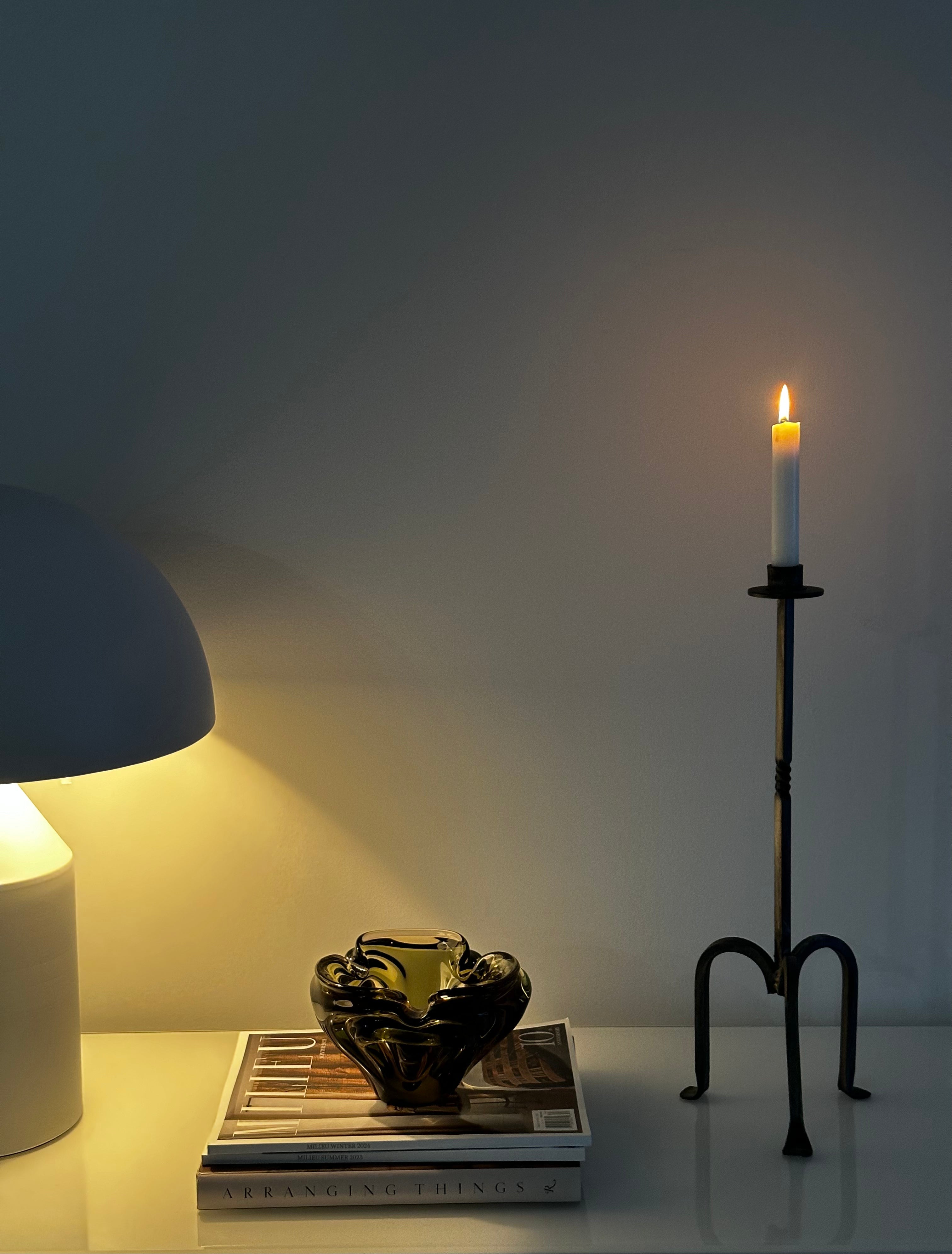 Brutalist Iron Candleholder