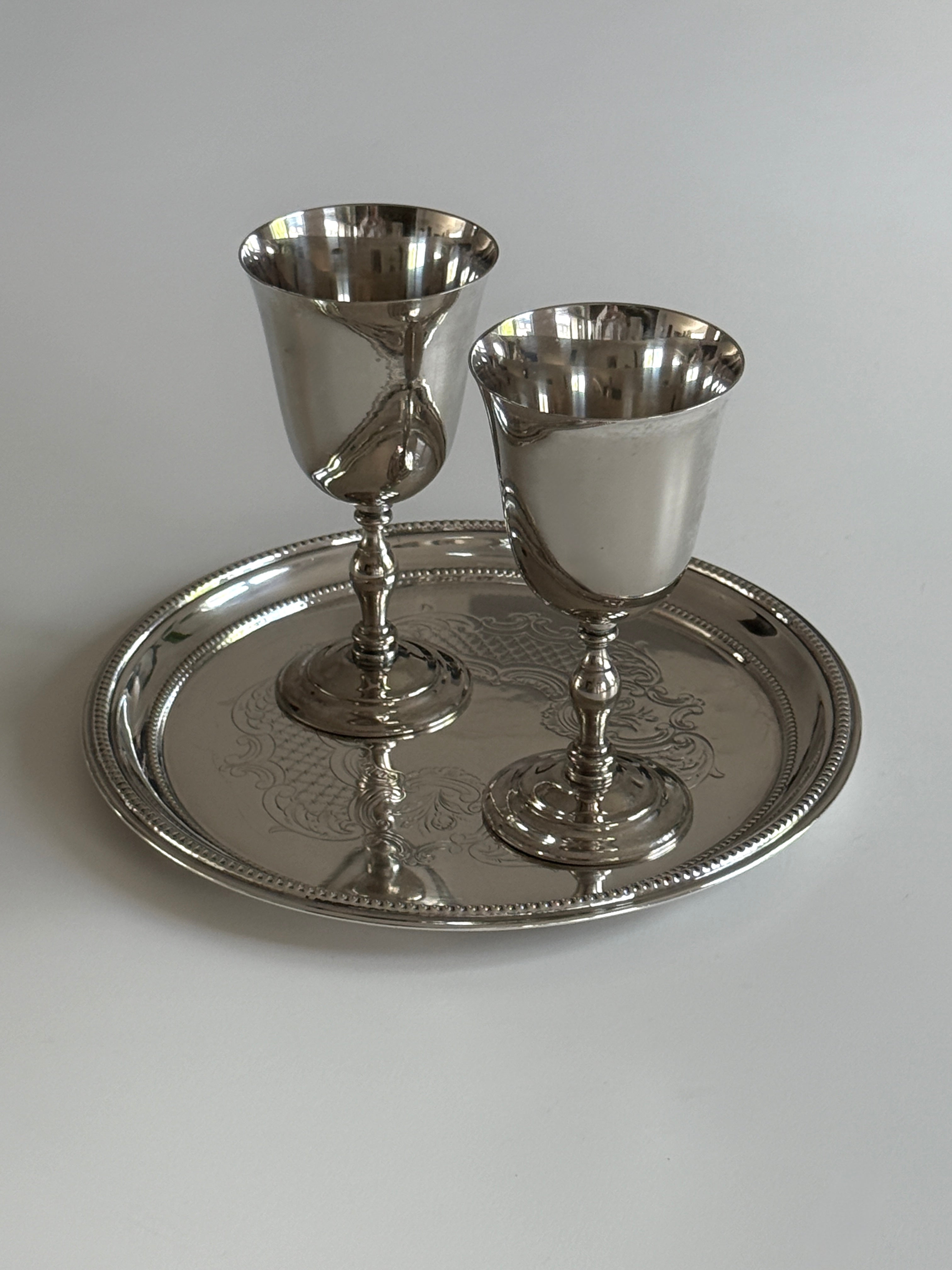 Silver Plated Spanish Goblet (set of 2)
