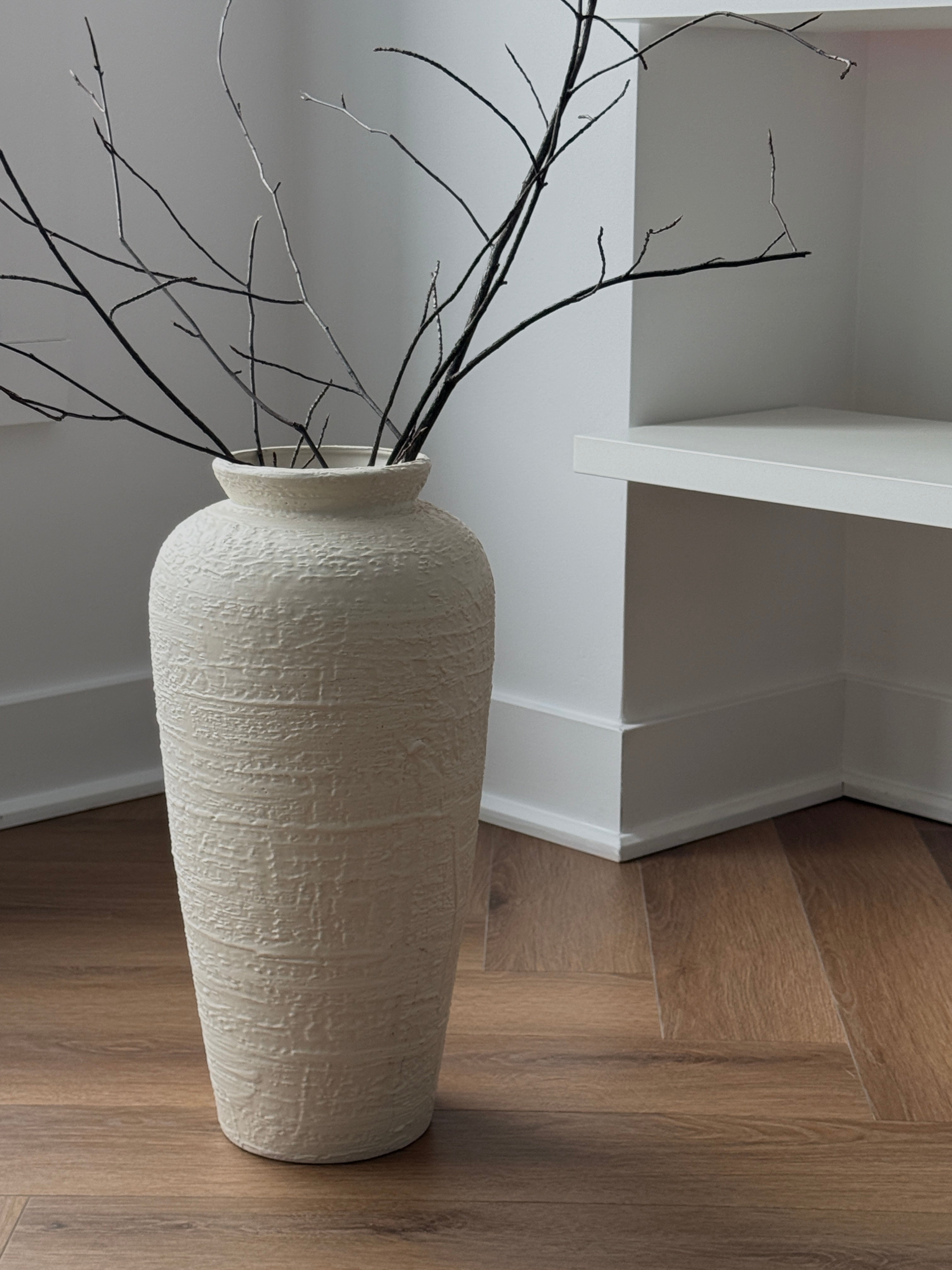 Tall Pottery Vase 1980s