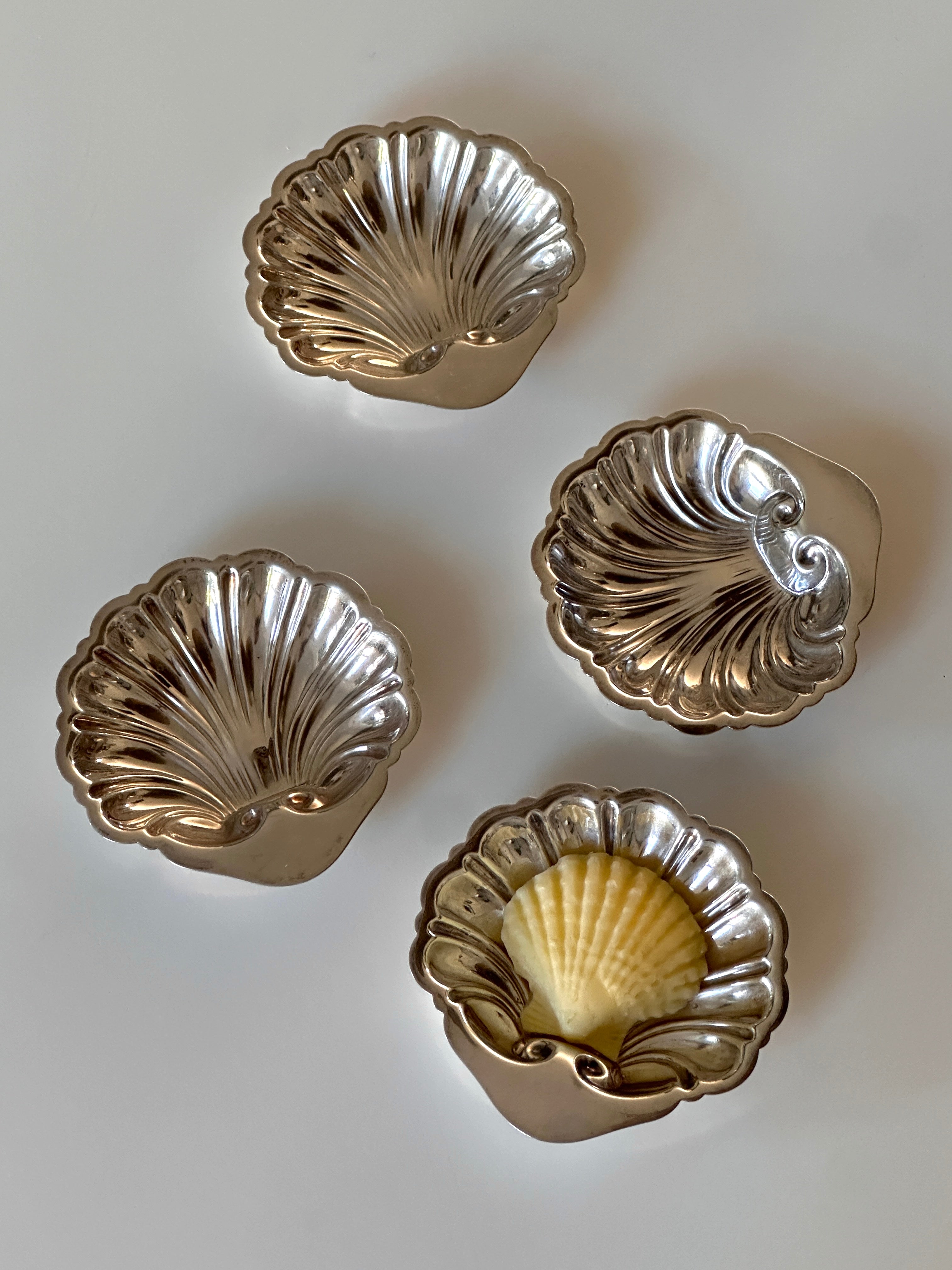 Mini Chrome Shell Dish (set of 4)
