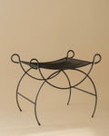 Vintage Regency Style Metal Curule Bench