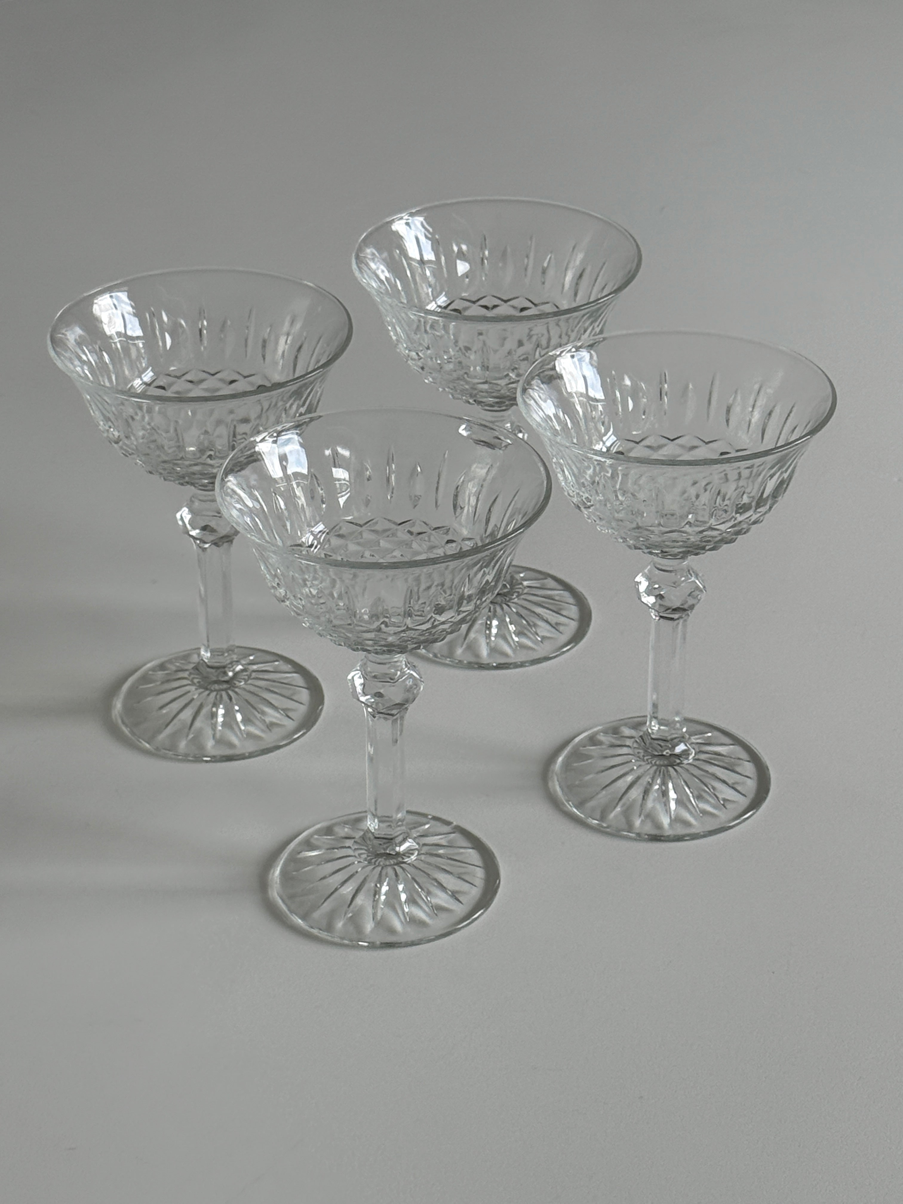 Crystal Cut Champagne Coupe (set of 4)