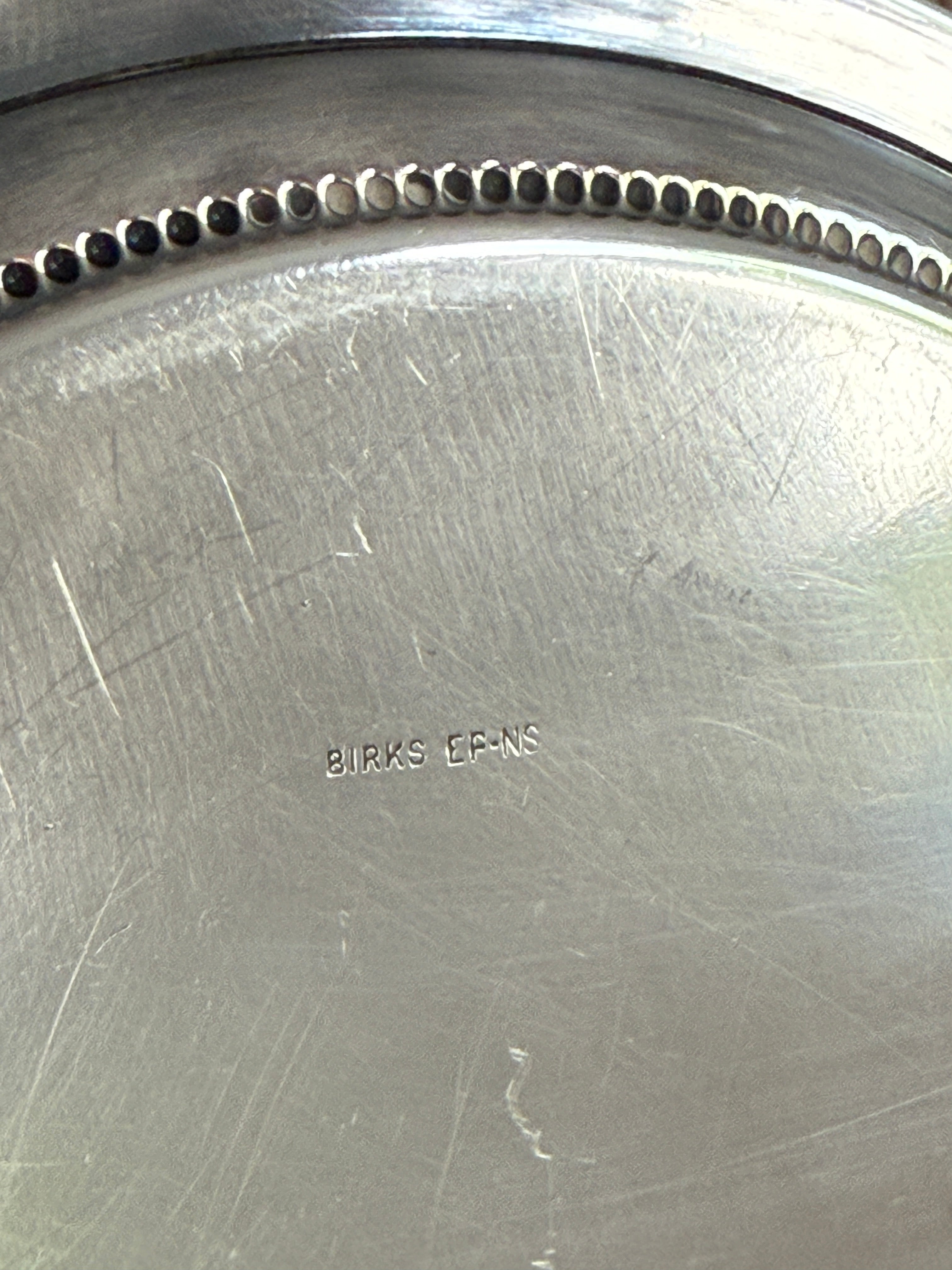 BIRKS Round Silver Plated Tray