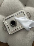 Ornate Footed Silver Plated Entertaining Tray