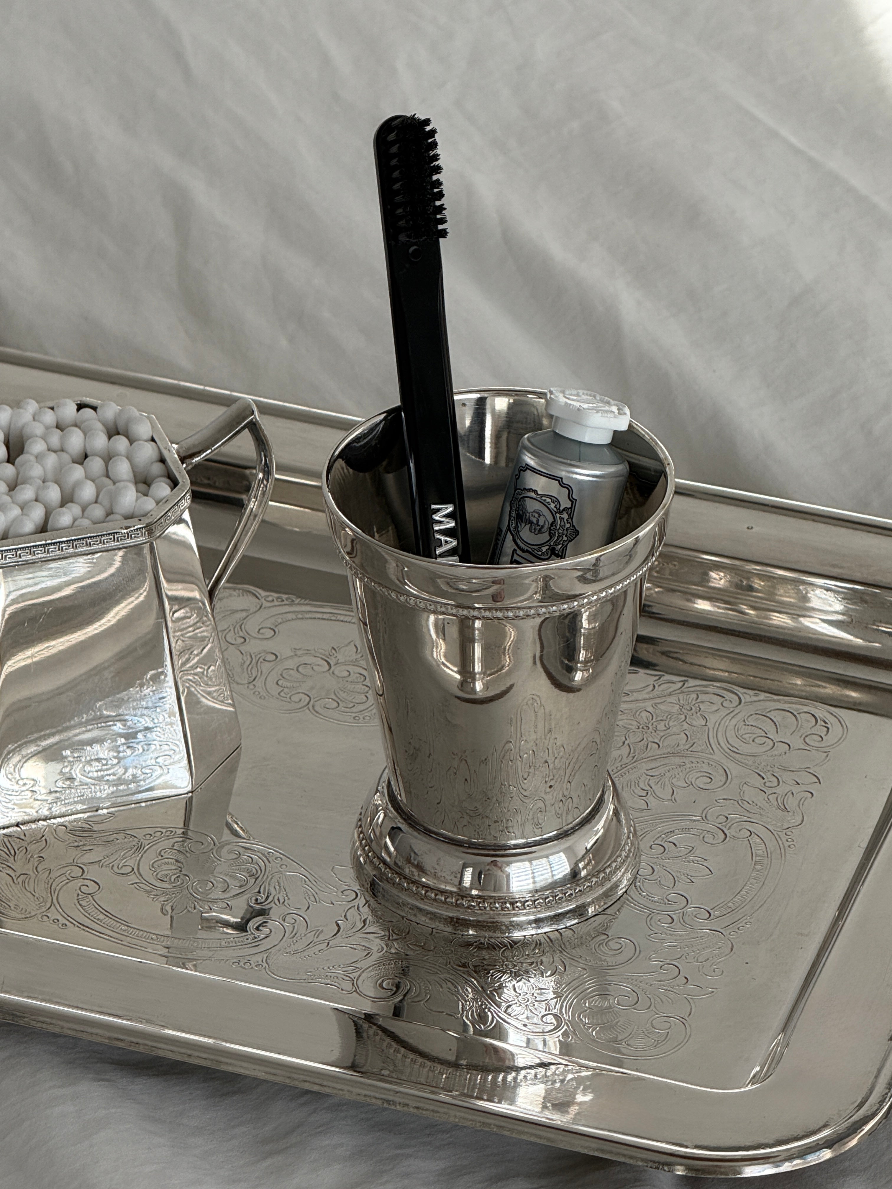 Beaded Silver Plated Mint Julep Cup