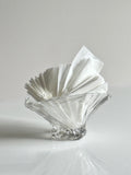 Vintage Flared Crystal Oval Bowl