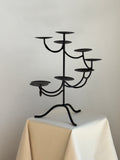 Brutalist Metal Multi-tiered Candelabra