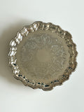 Large Footed Silver Plate Cocktail Tray