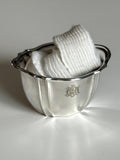 Monogram Silver Plate Sugar Bowl