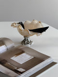 Murano Art Glass Ruffled Pedestal Bowl — Italy