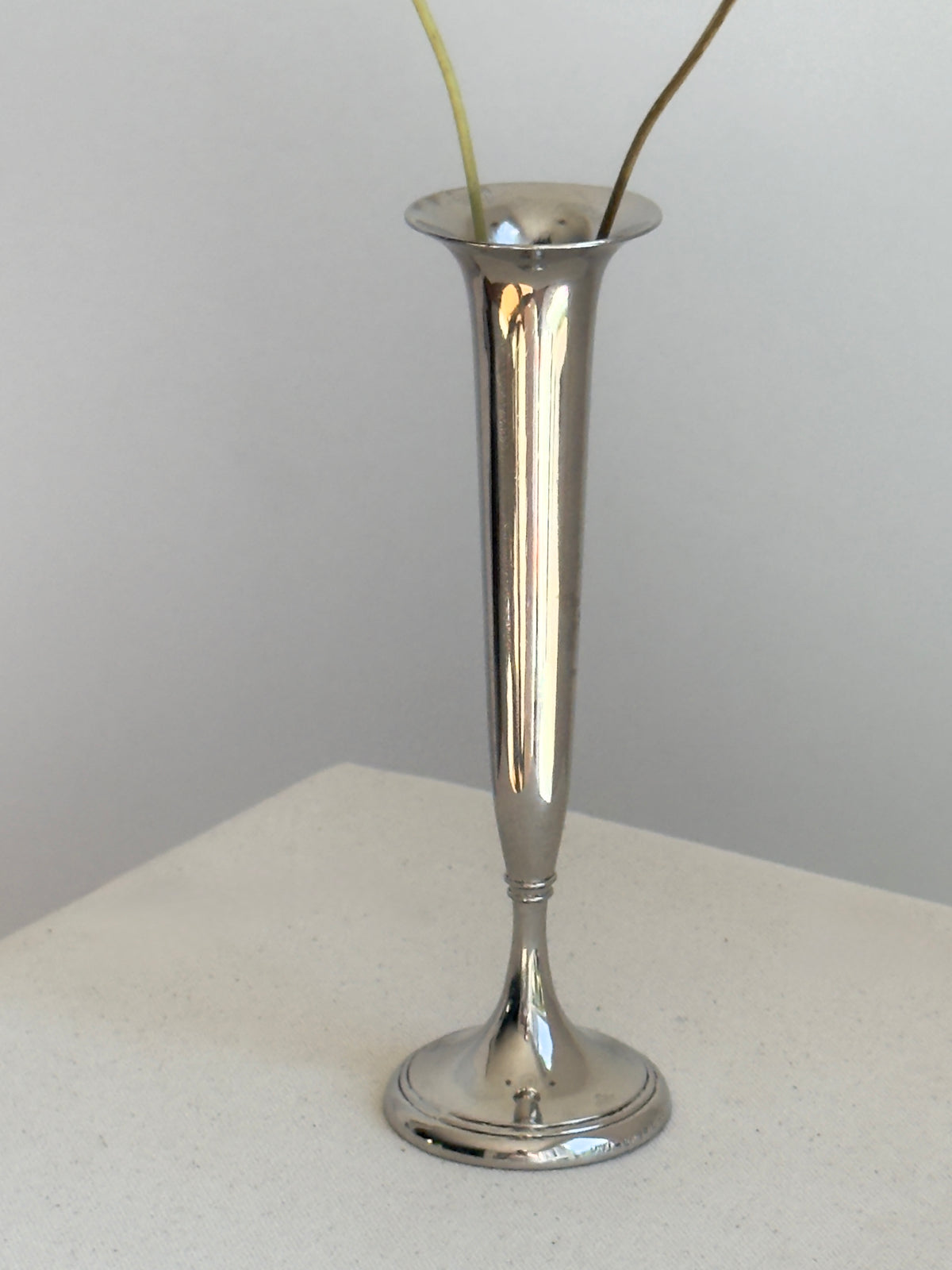 Silver Plate Trumpet Bud Vase