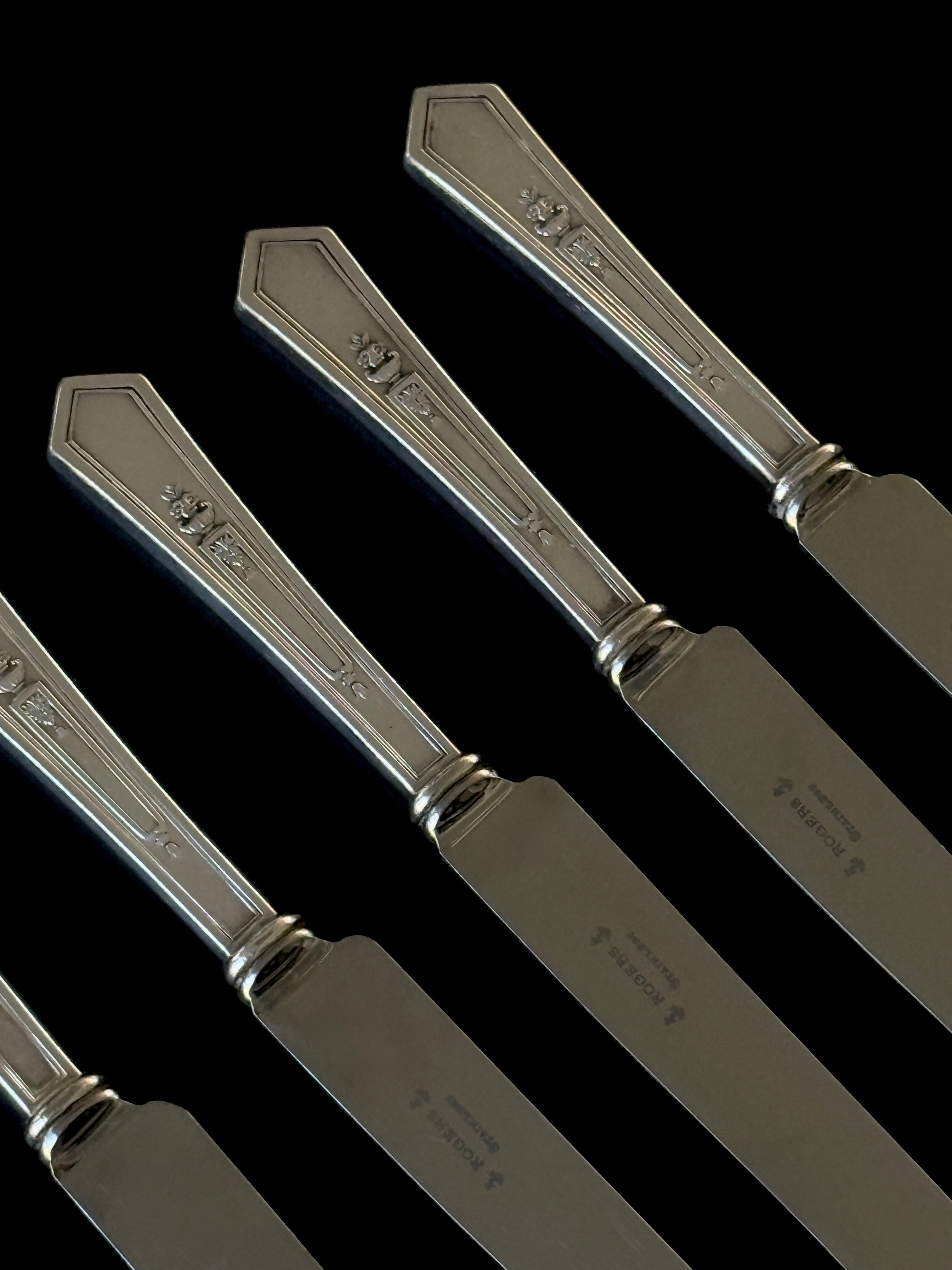 Antique Anchor Dinner Knife 1920s (set of 8)