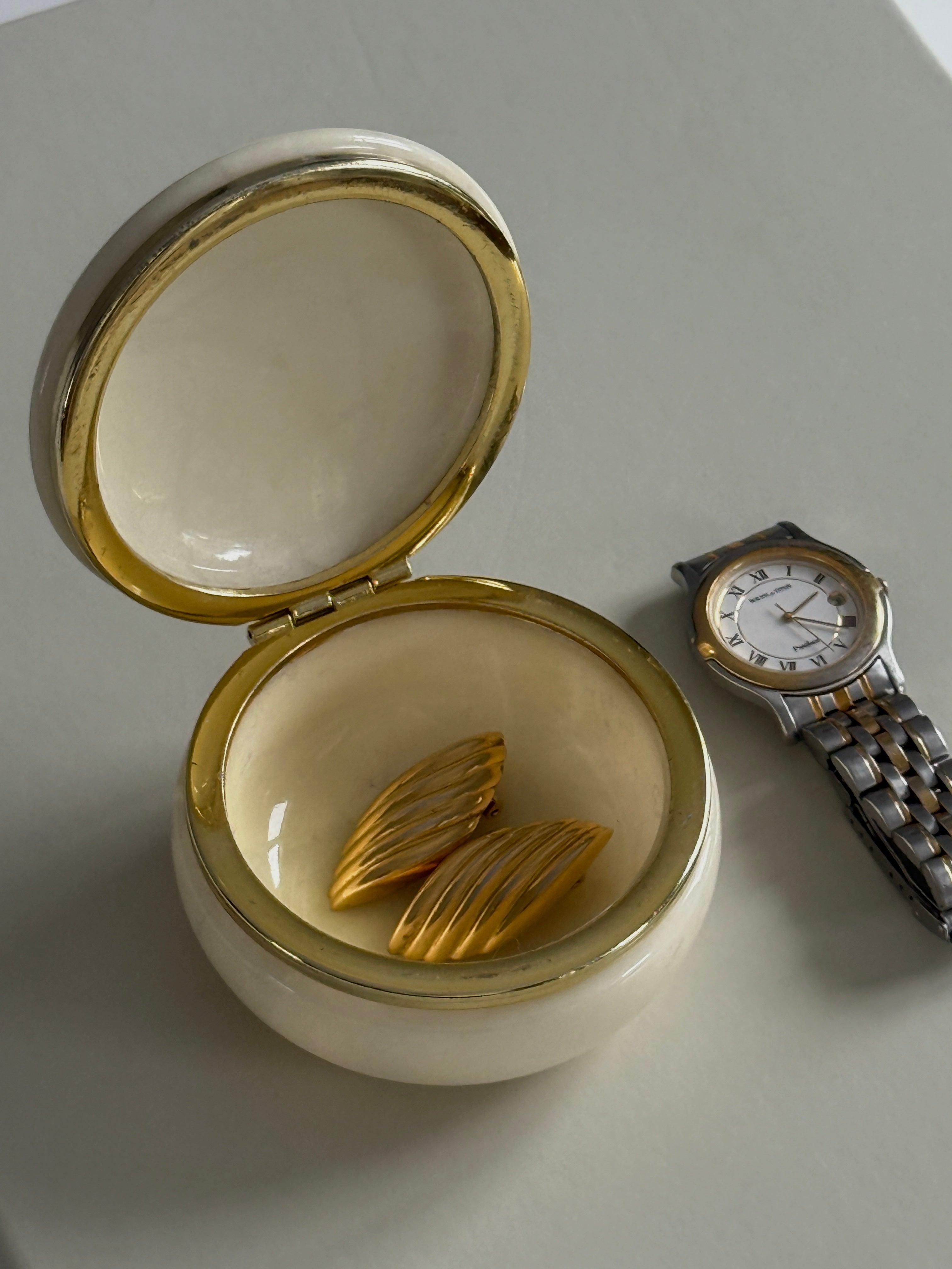 Vintage Italian Onyx Trinket Box